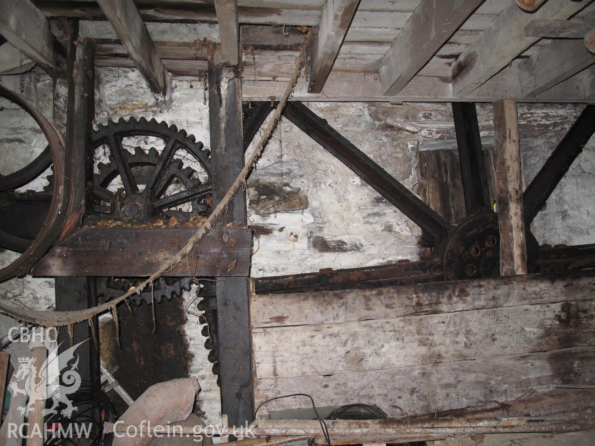 Main gear wheel and driving pinions at Ceulan Woollen Mill, Talybont.