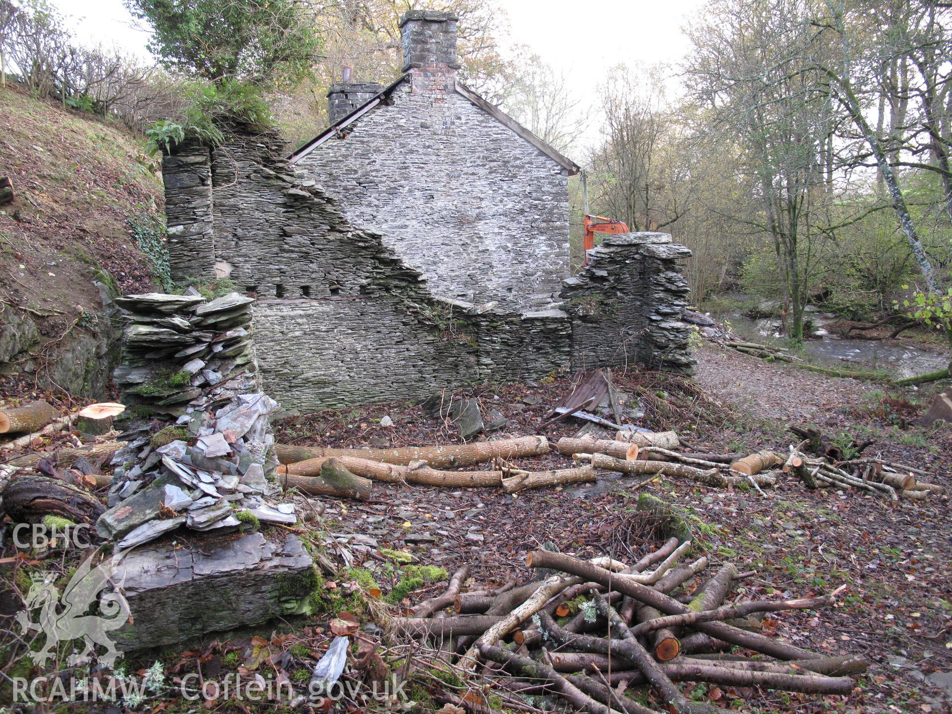 View from the northwest of Fron Factory, Rhayader.
