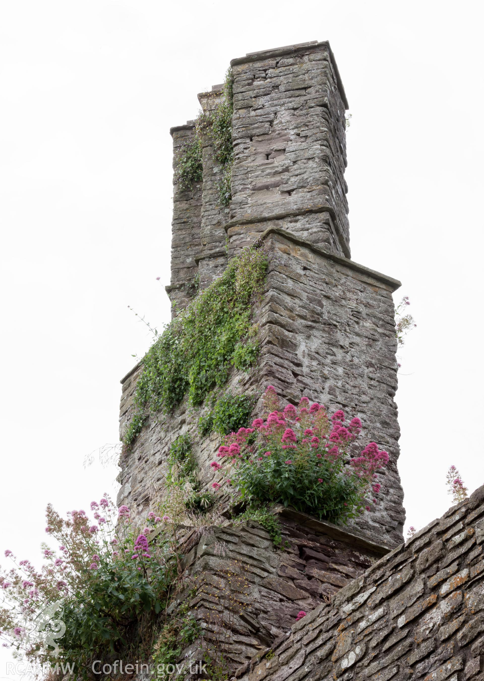 Southwest wing detail of chimney