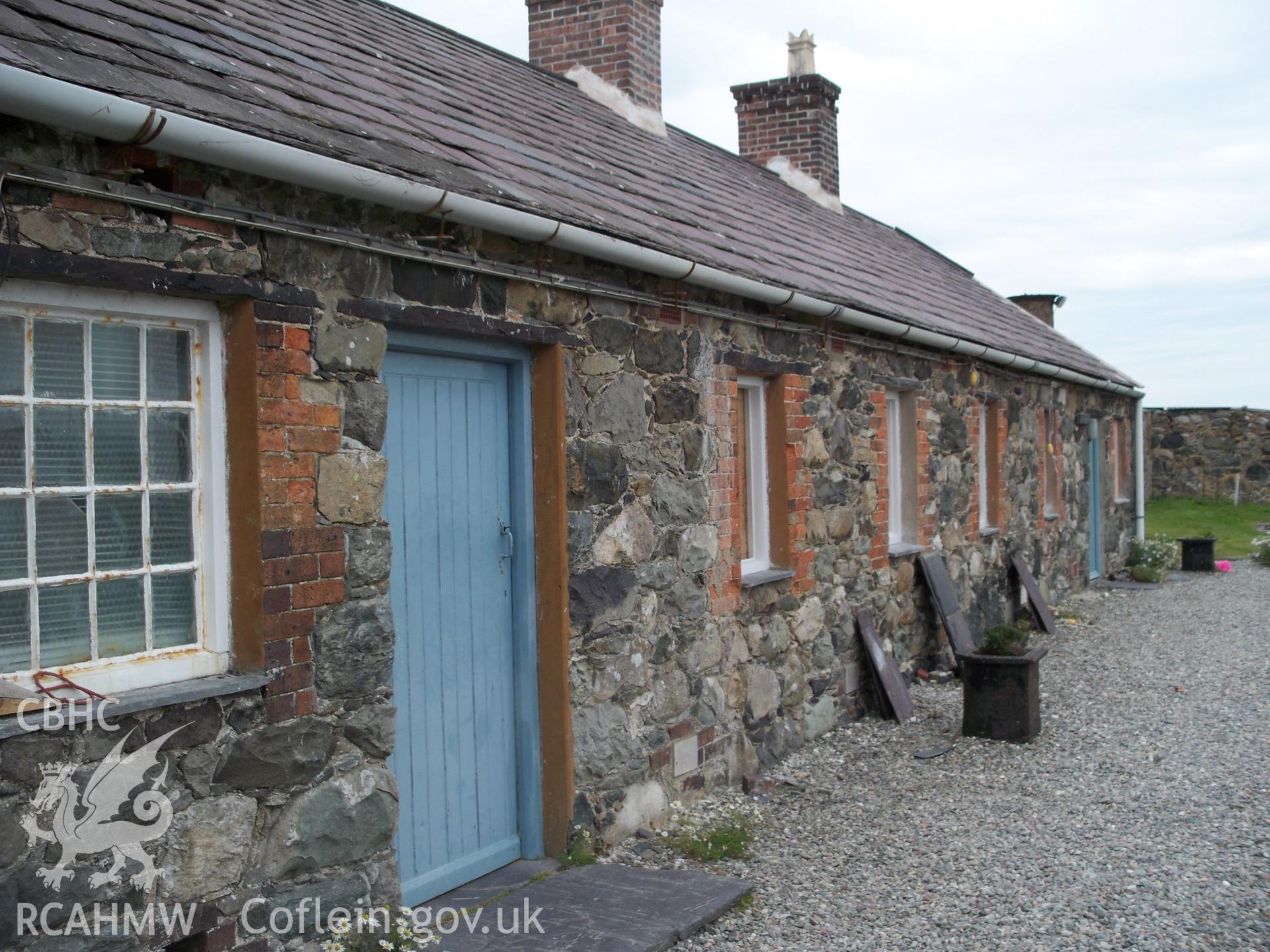 Southern range of dockyard buildings showing chimney repointing