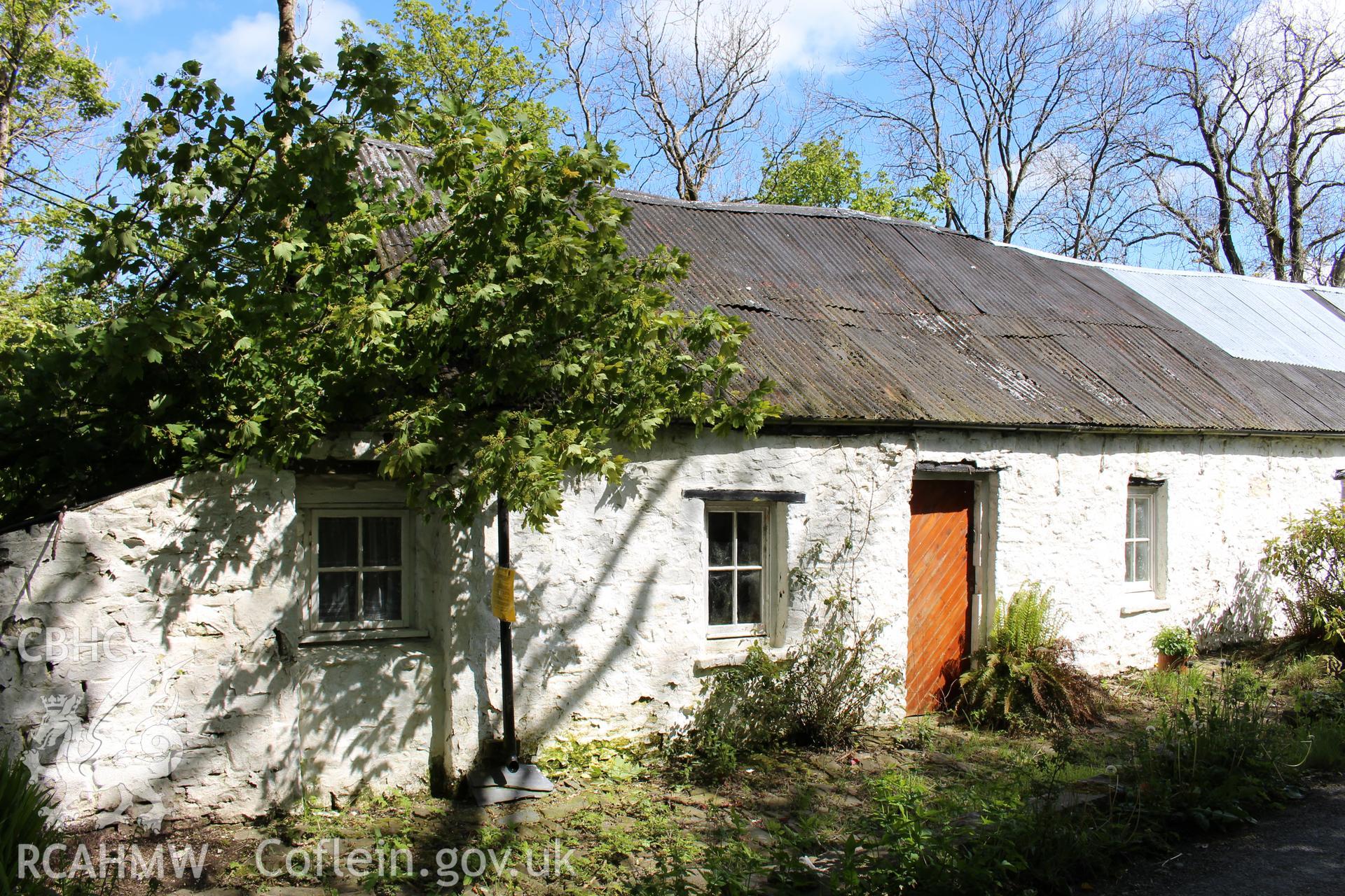 Exterior: west elevation, south cottage.