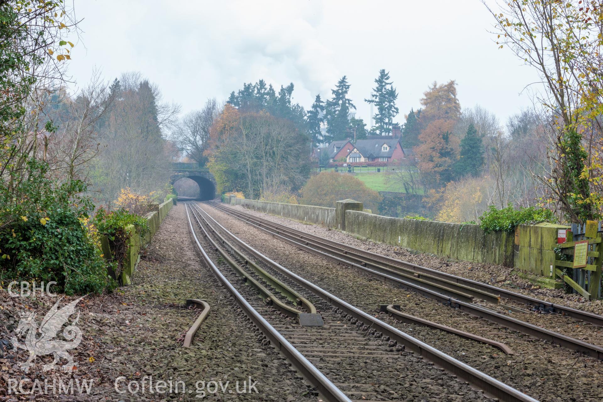 Track bed over viaduct from the south southeast