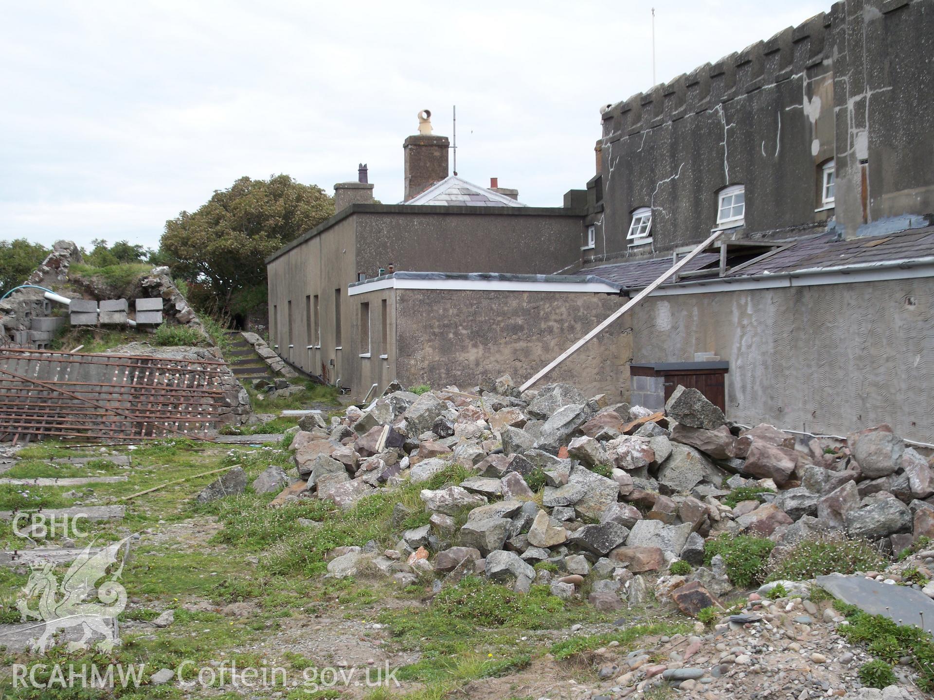 Demolition of more modern additions on the west side of the fort