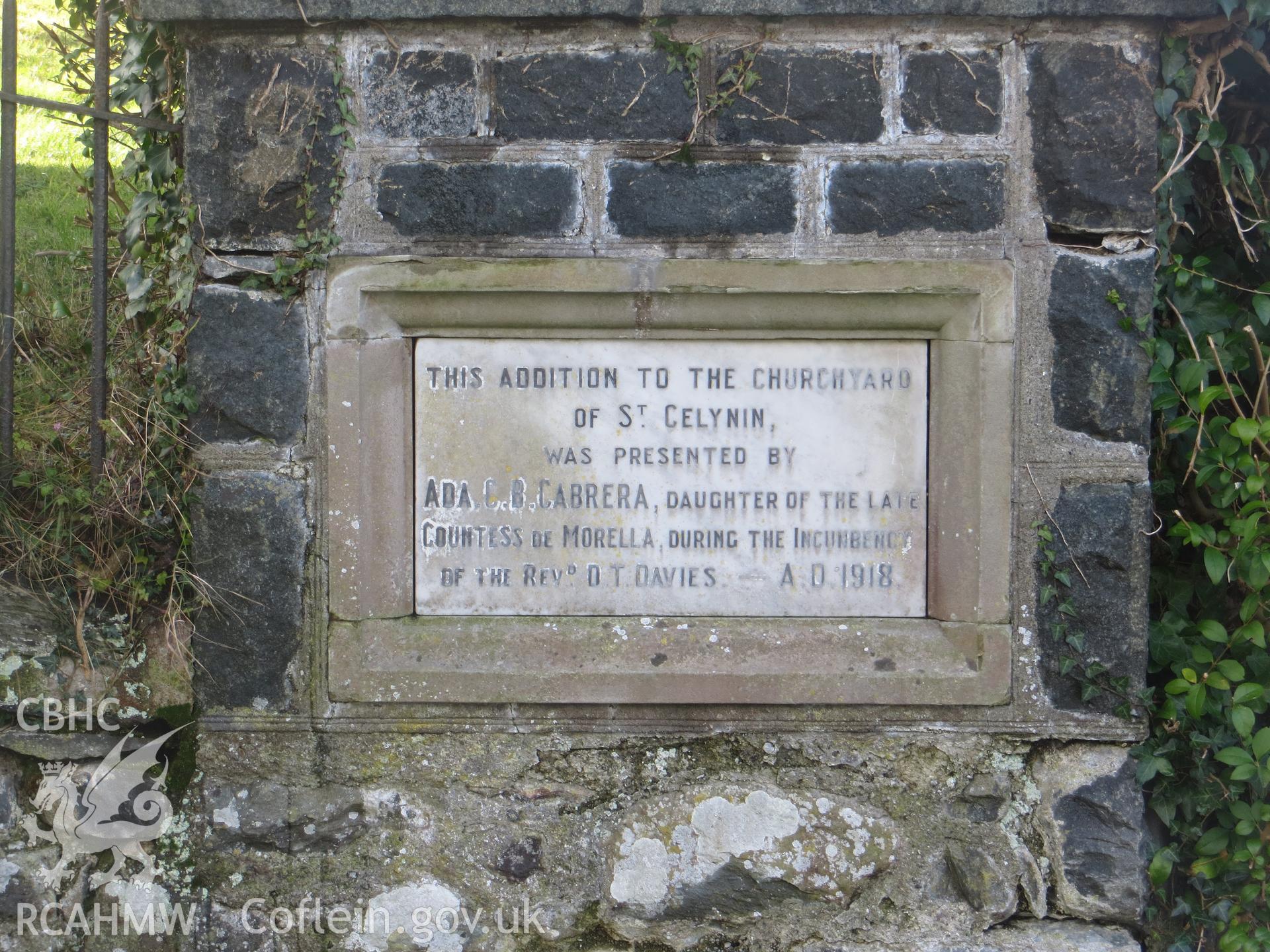 Dedication of churchyard extension.