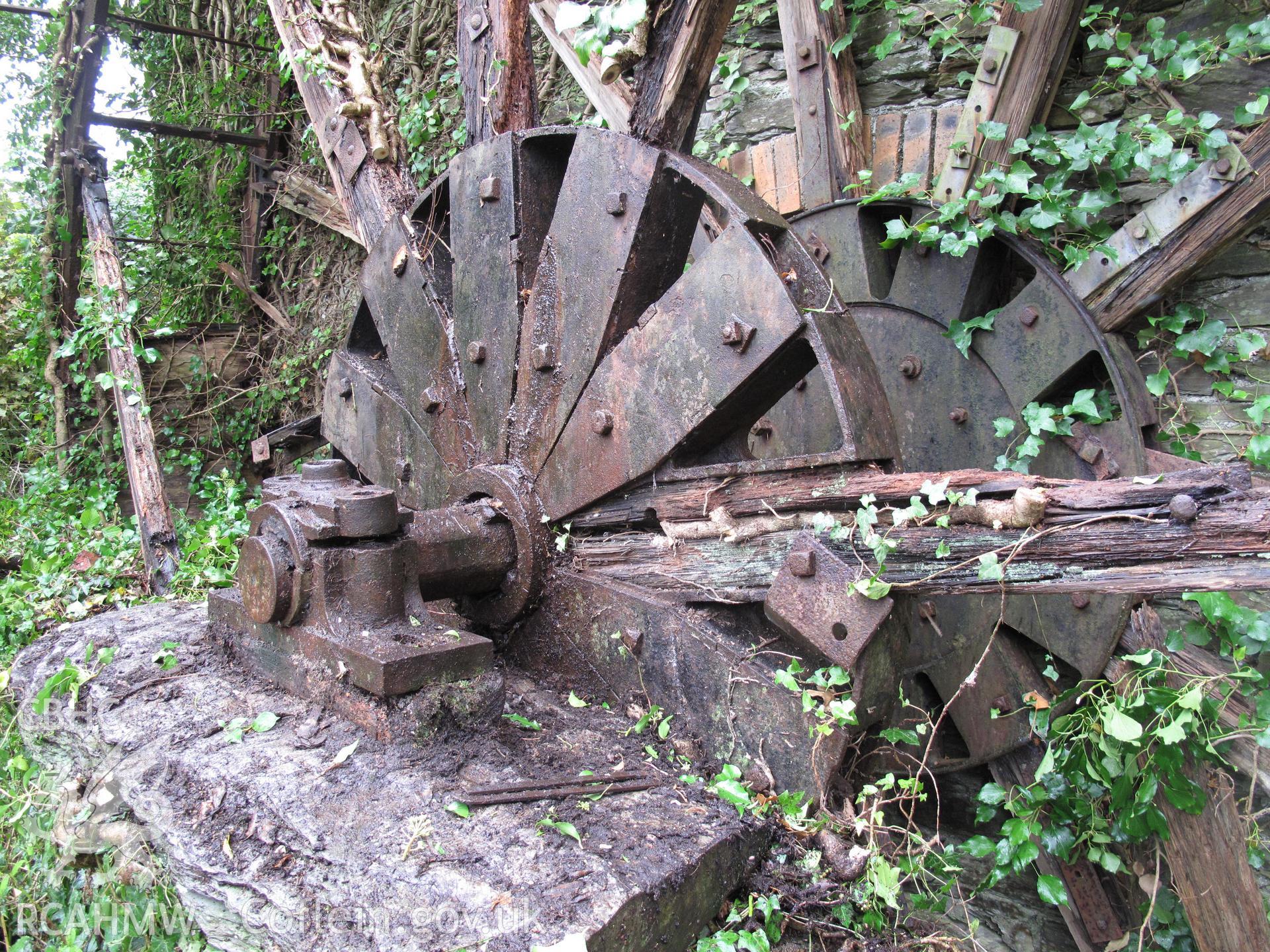 Detail of waterwheel at Ceulan Woollen Mill, Talybont.
