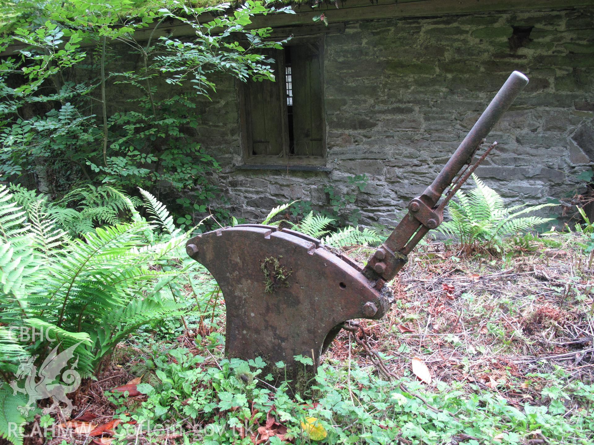 Control lever for water inlet, Furnace Mill, Bodnant.
