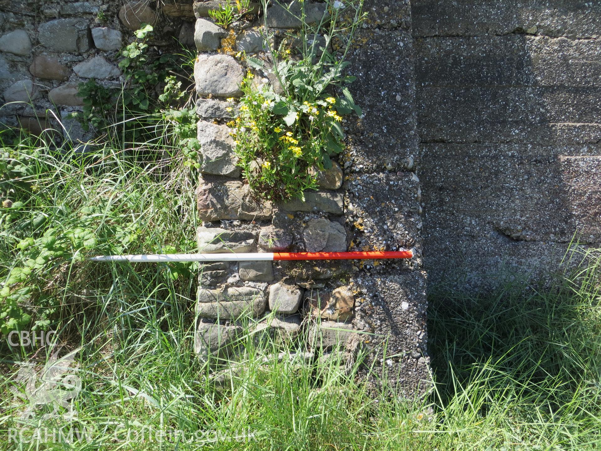 Detail of buttress; 1m scale.