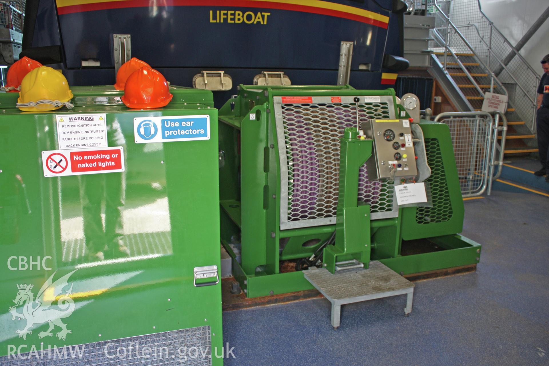 Main boatshed - detail of generator and winch