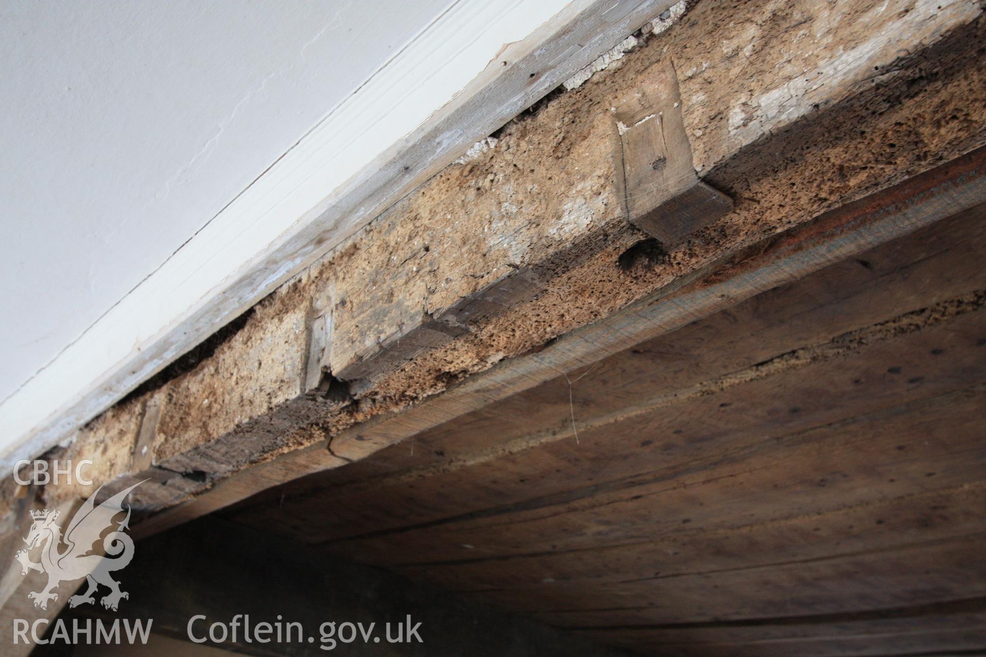 Interior: historic repair and alterations to girt beam.