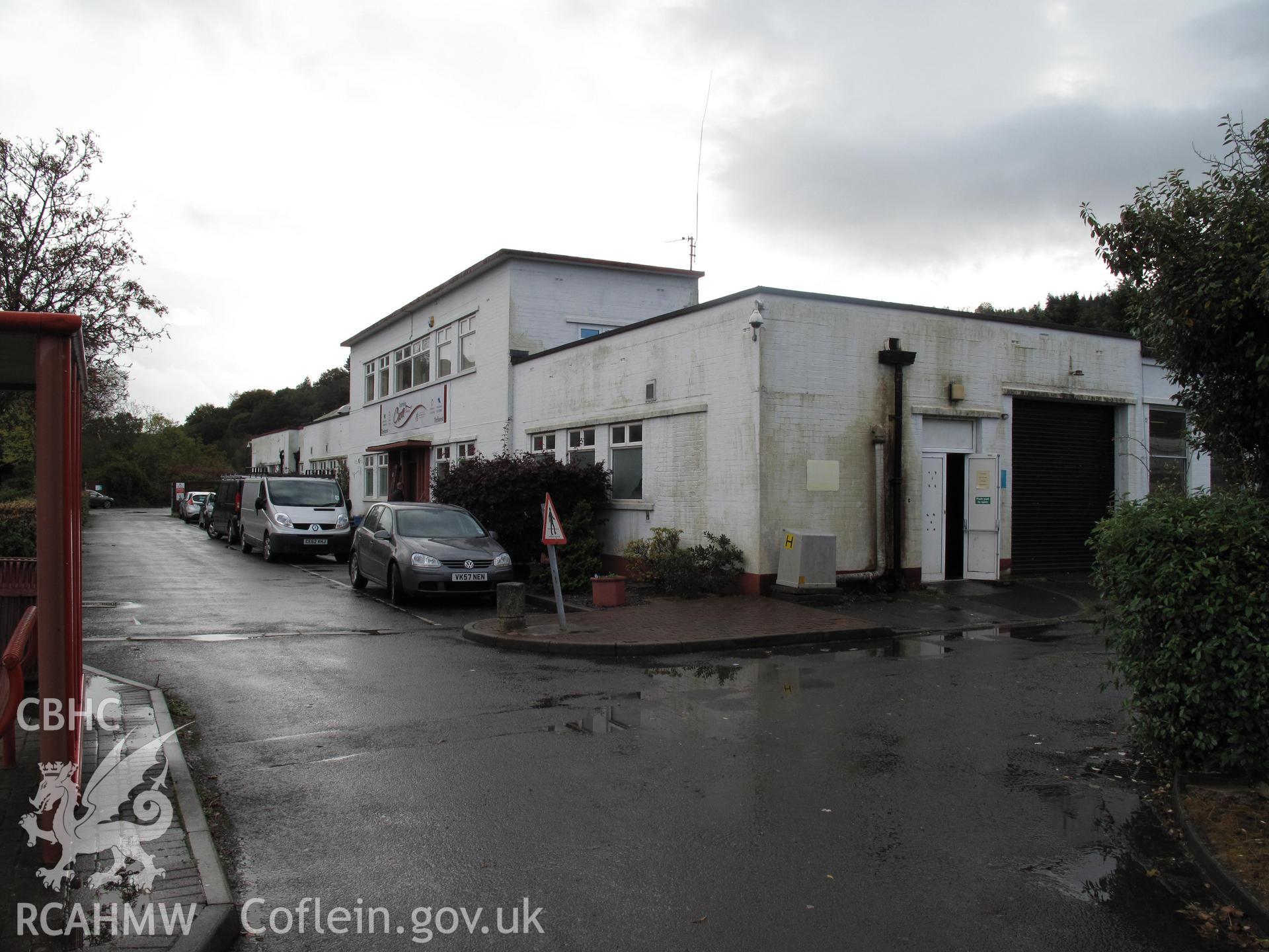 Pre-1943 building at ST 1140 8564, Treforest Trading Estate, from the north.