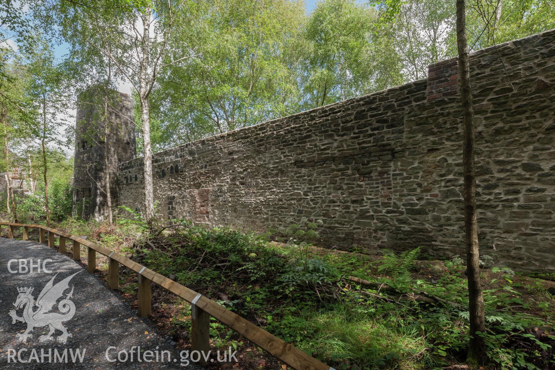 East wall and abuttment, from the south