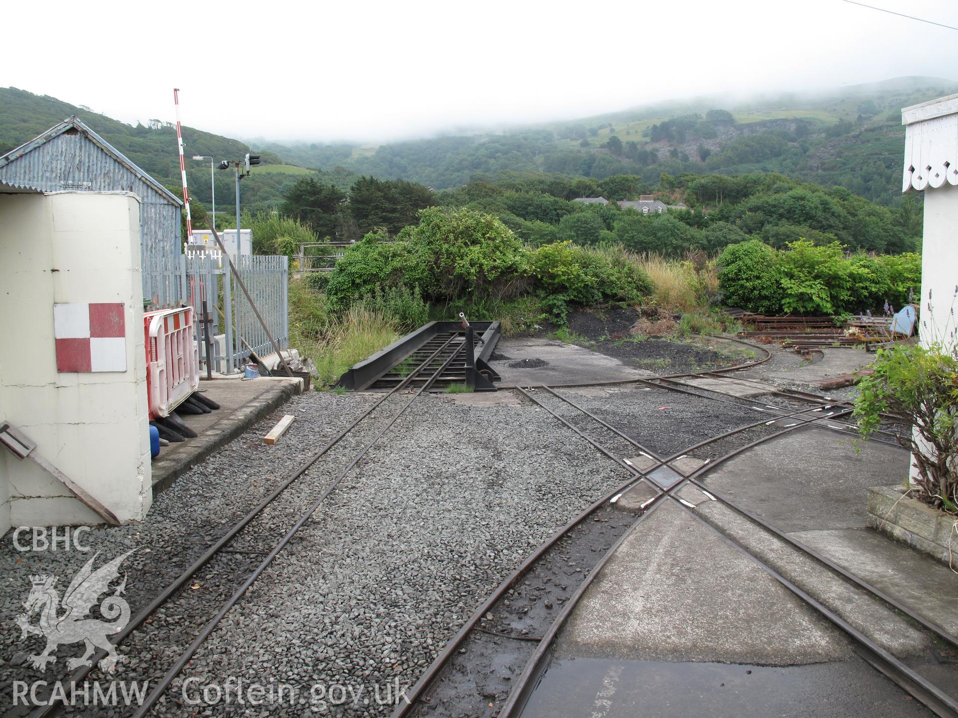 View from the northwest of the traverser at Fairbourne, Fairbourne Railway.