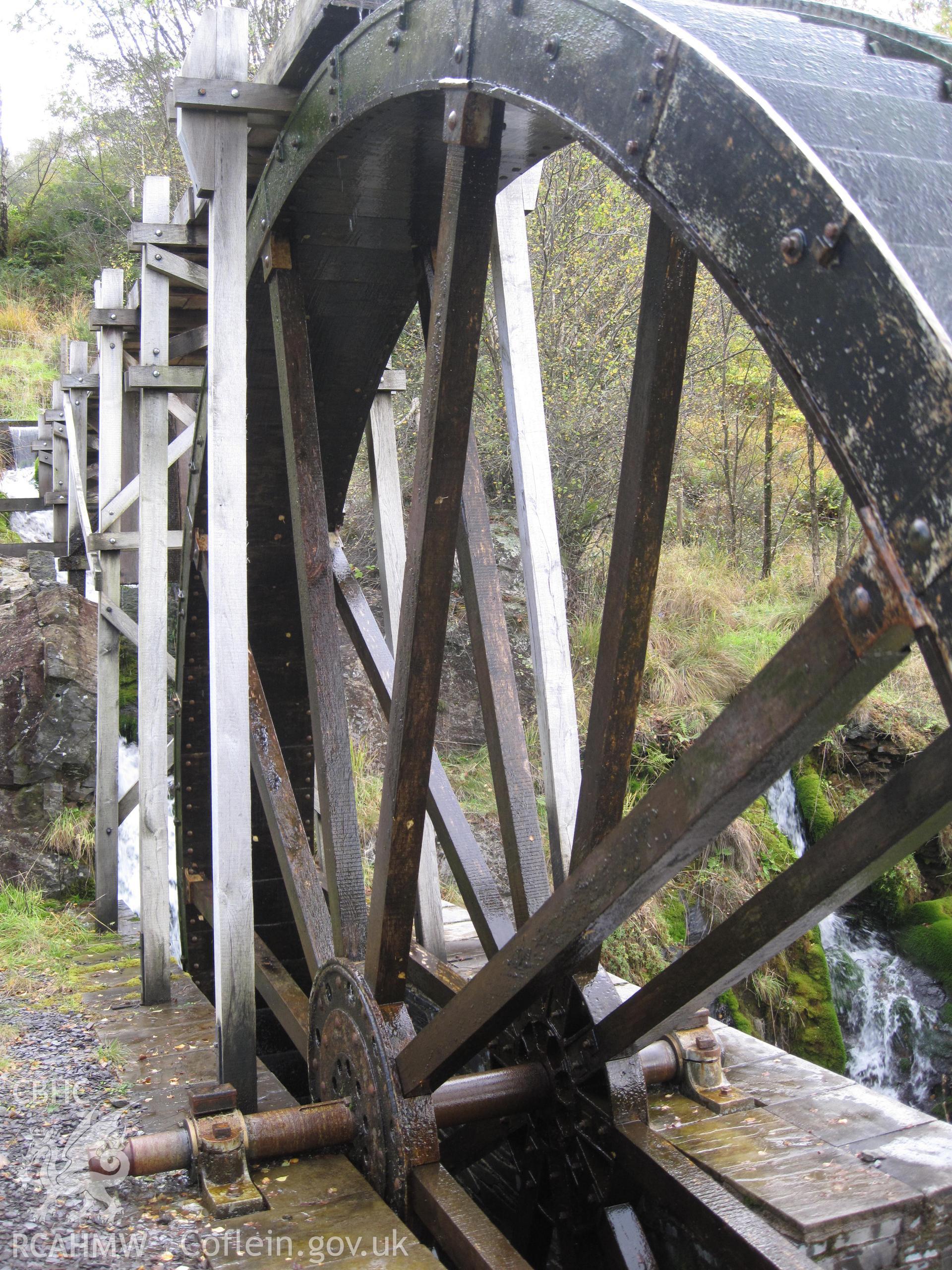 Detail view of Pontrhydygroes waterwheel from the north.