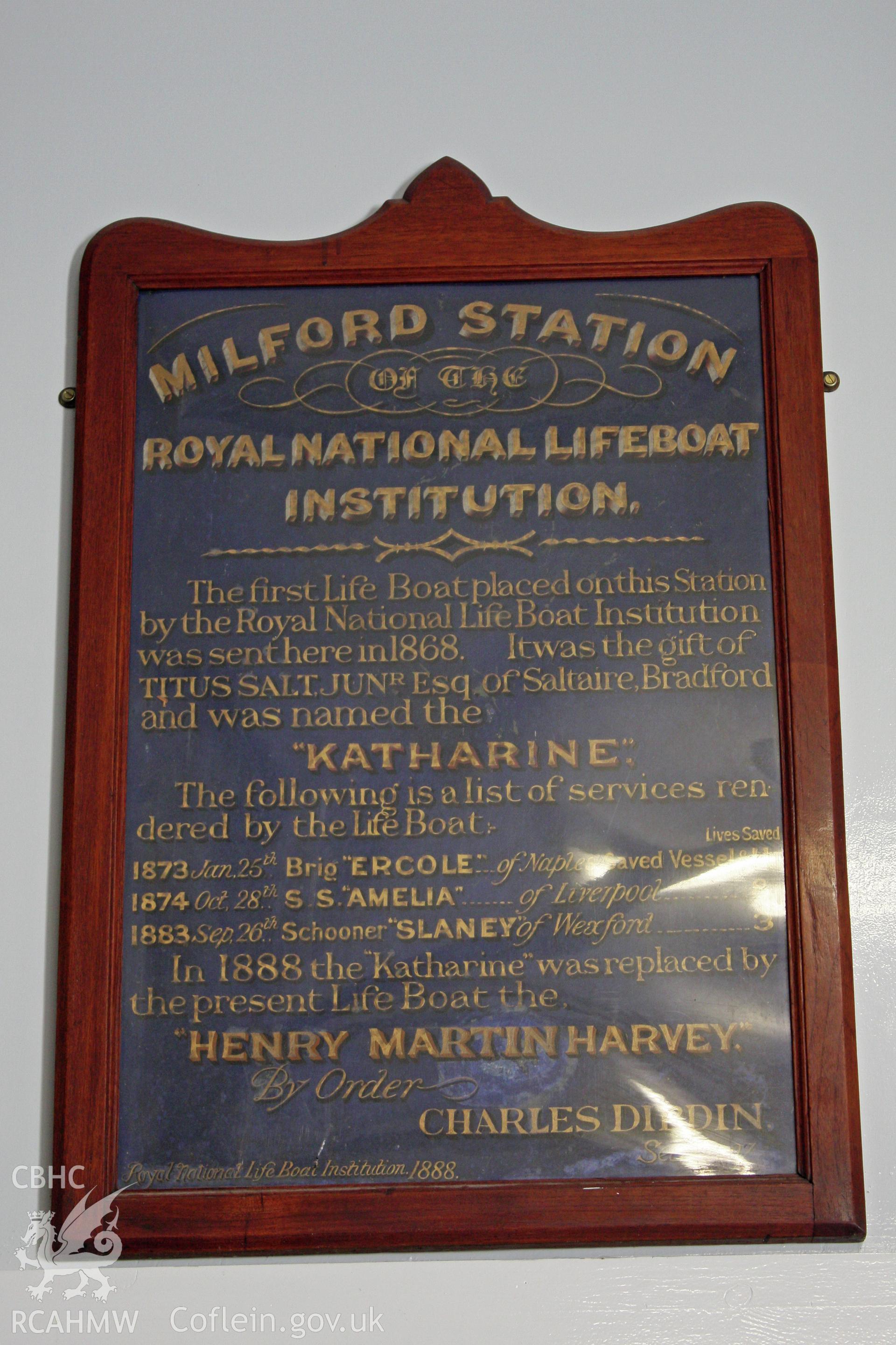 Commemorative plaque