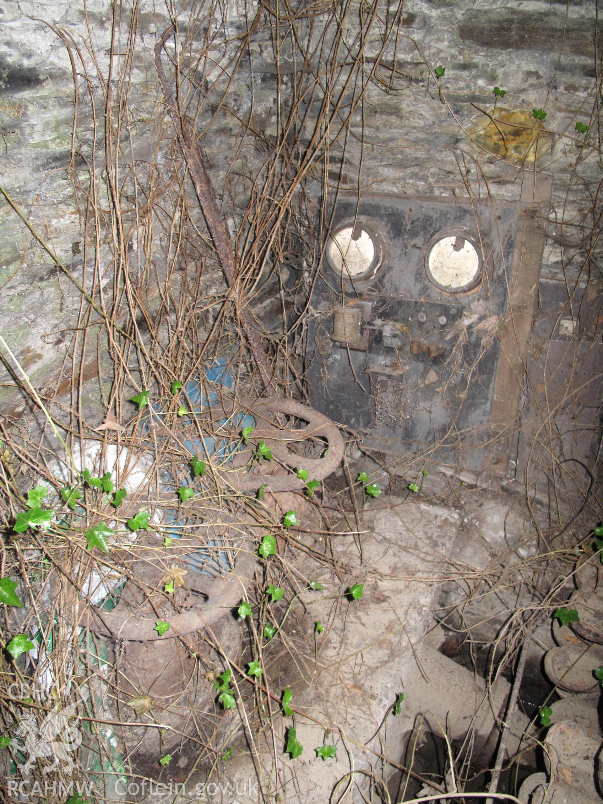 Water control valves and switchboard at Ceulan Turbine, Talybont.