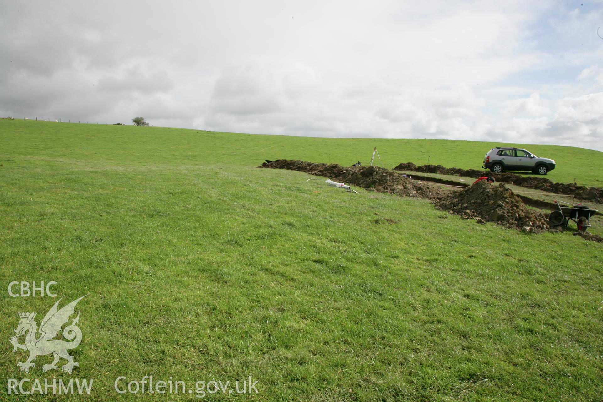 Photo survey of Penlan Roman road excavations, by Archaeology Wales for S4C programme 'Olion'.