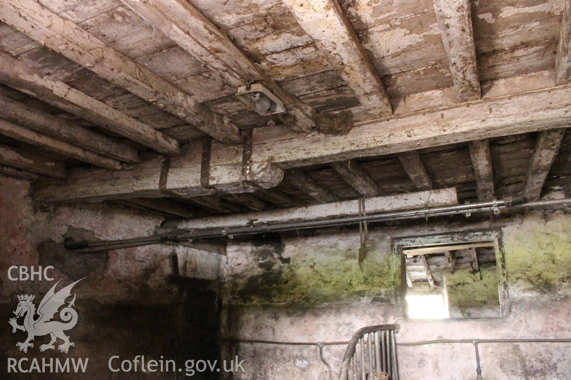 Interior; former parlour/domestic unit, turned over to milking parlour