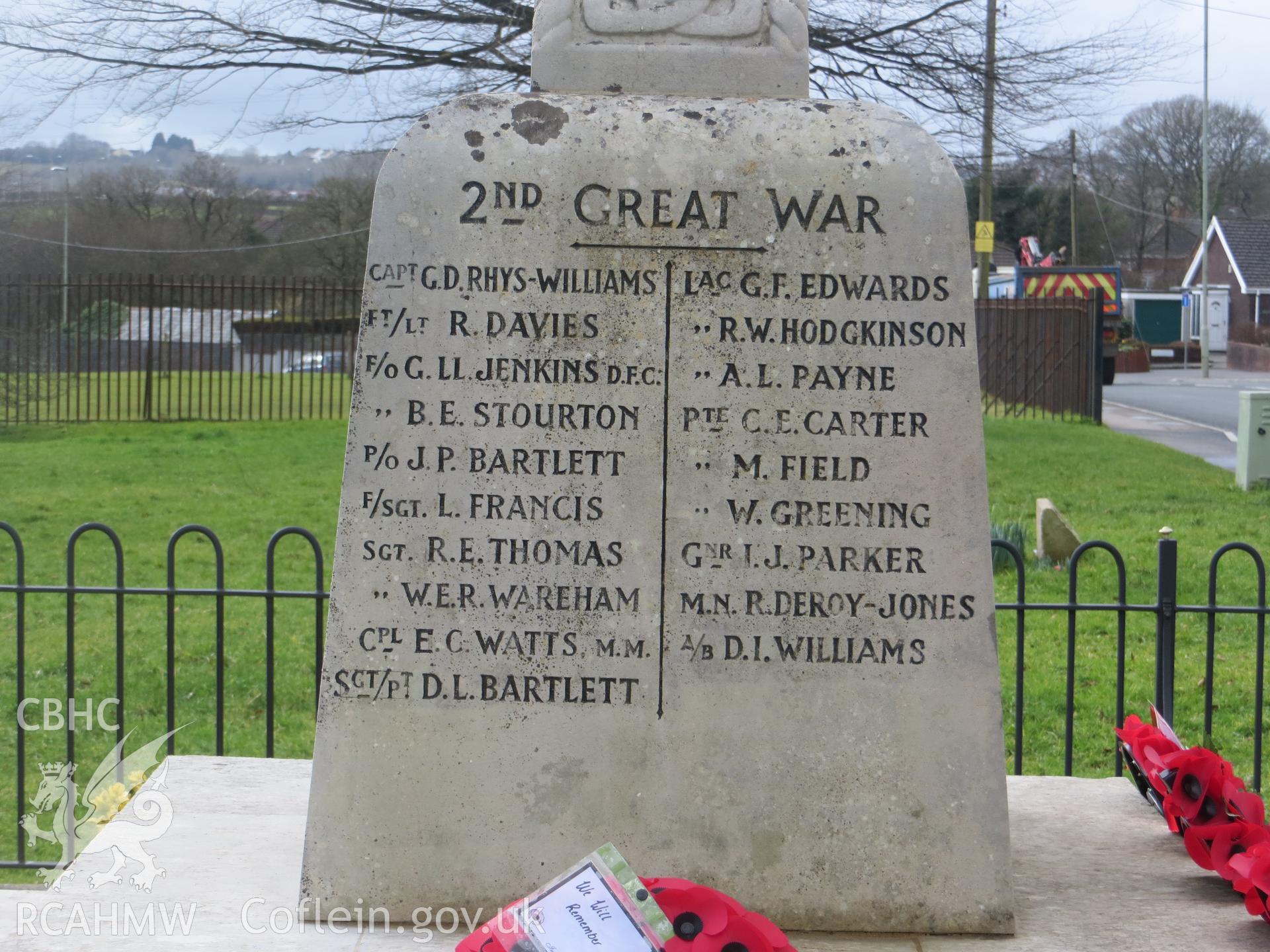 North-east face of pedestal.