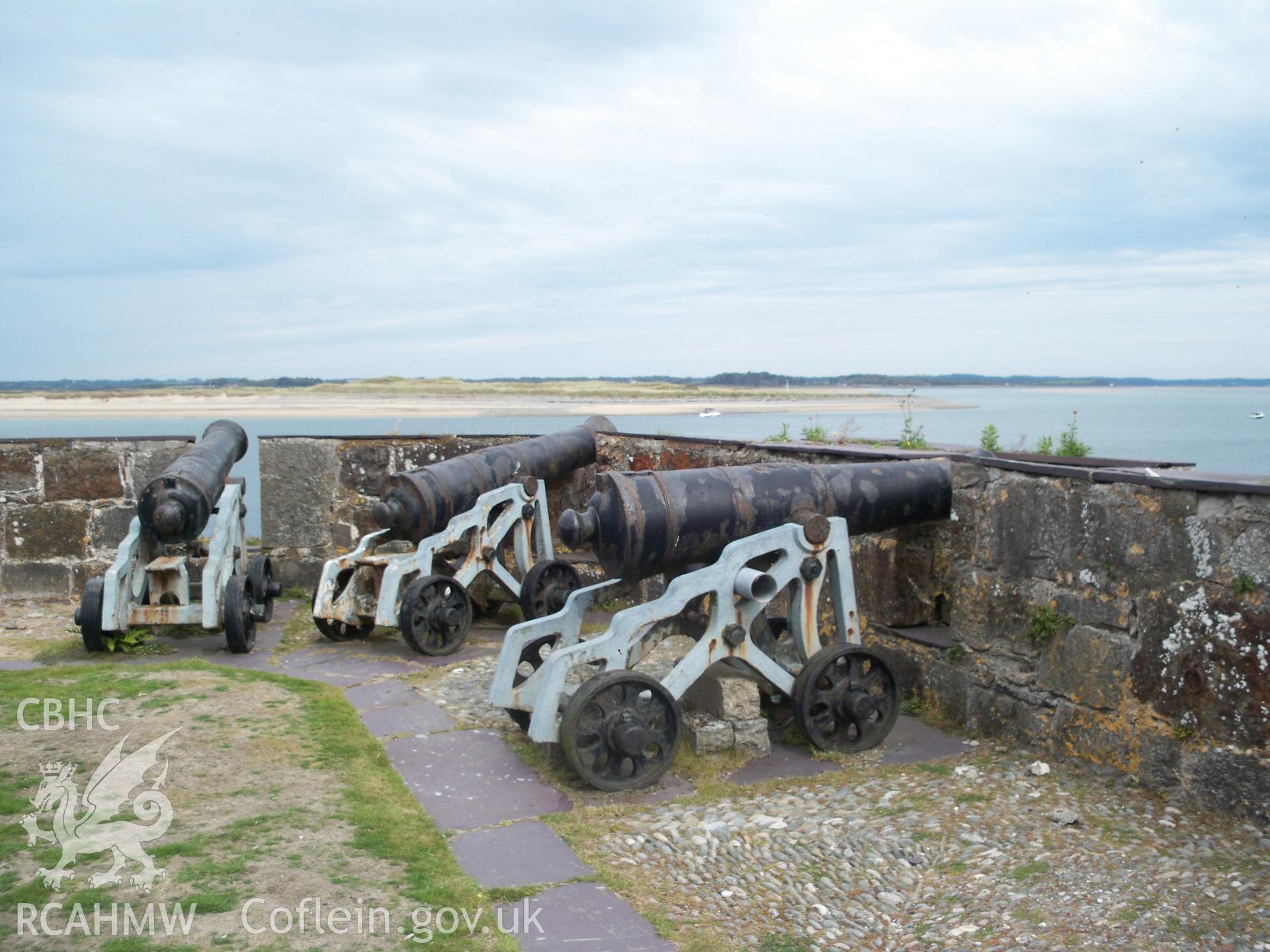 Gun emplacements on the northeastern side