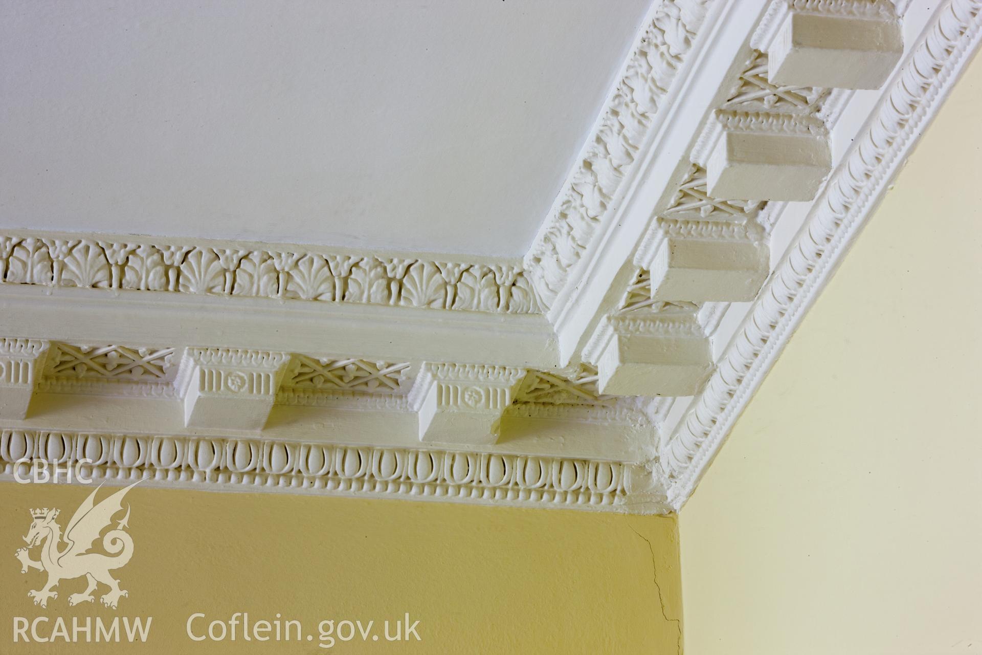 Ceiling cornice over staircase