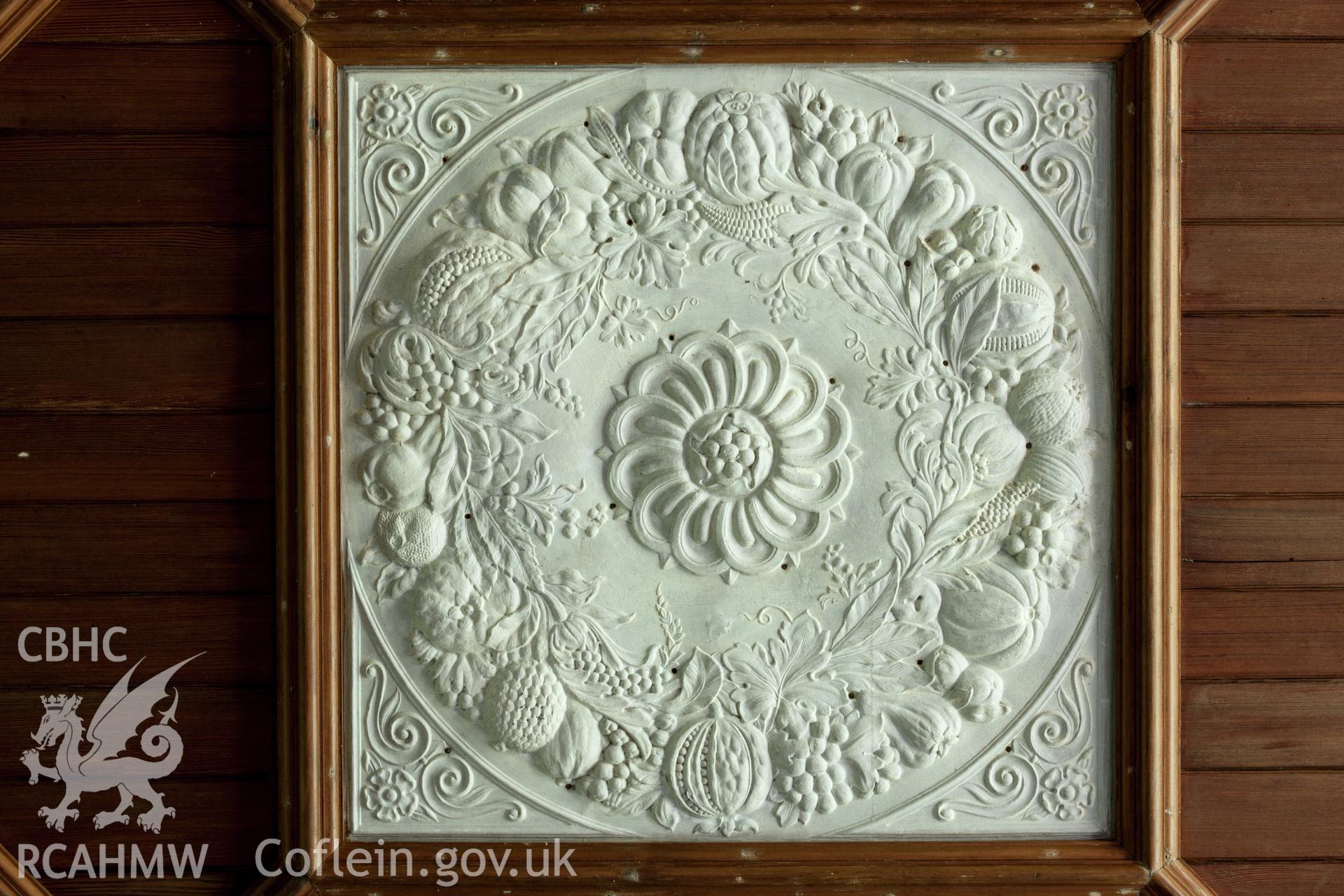 Detail of ceiling plaster panel