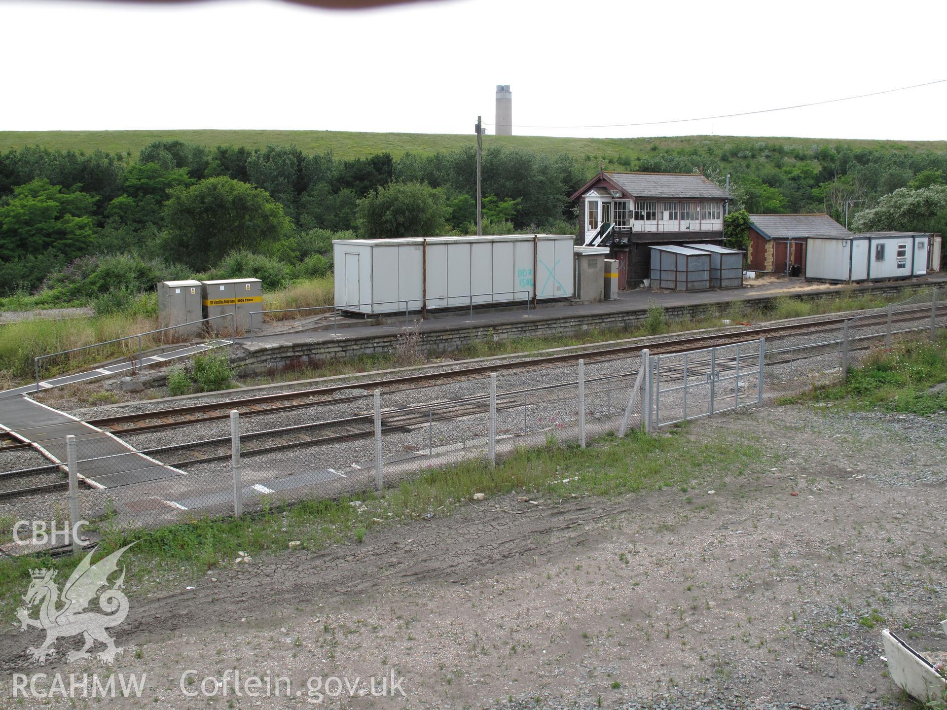 General view from the east of Aberthaw Signalbox.