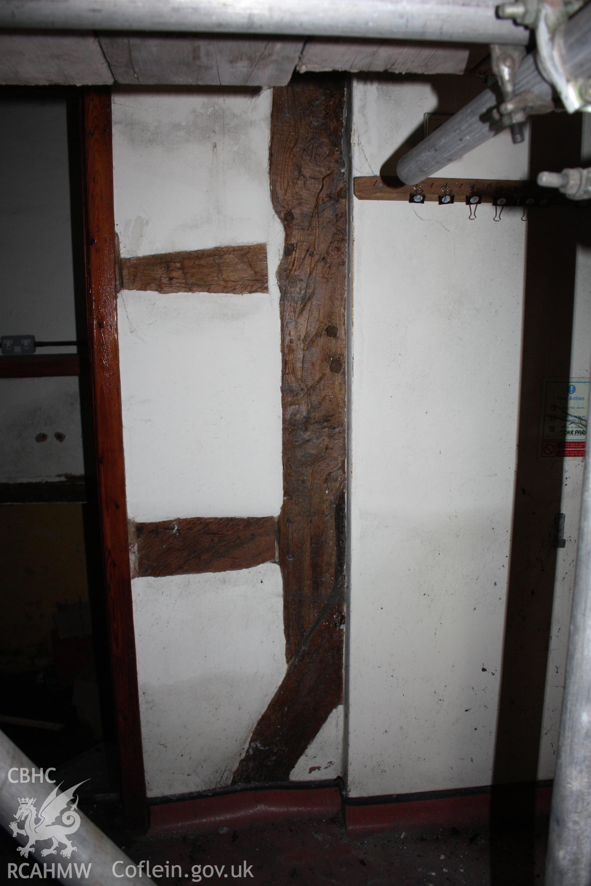 Down brace & framing in rear wall.