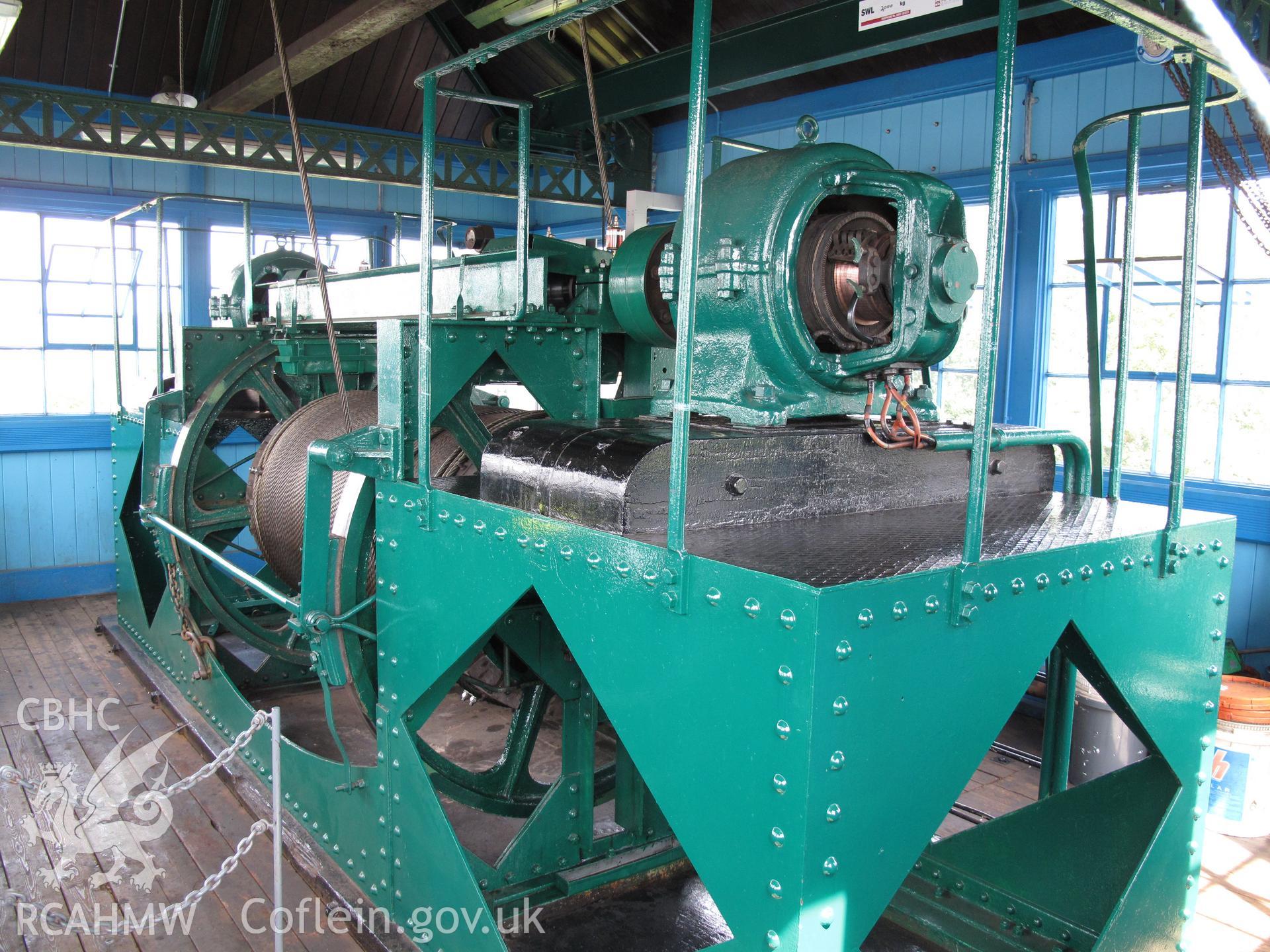 Interior of the winder house, Newport Transporter Bridge.