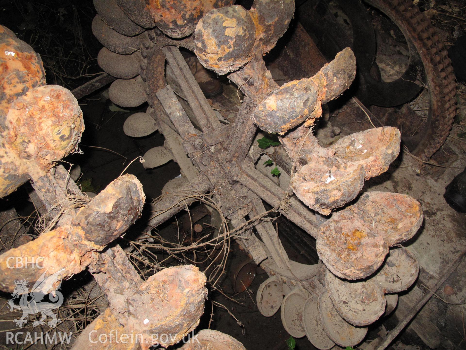 Detail of Pelton wheels at Ceulan Turbine, Talybont.
