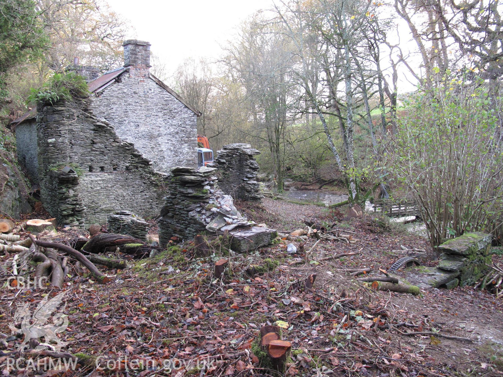 General view from the north of Fron Factory, Rhayader.