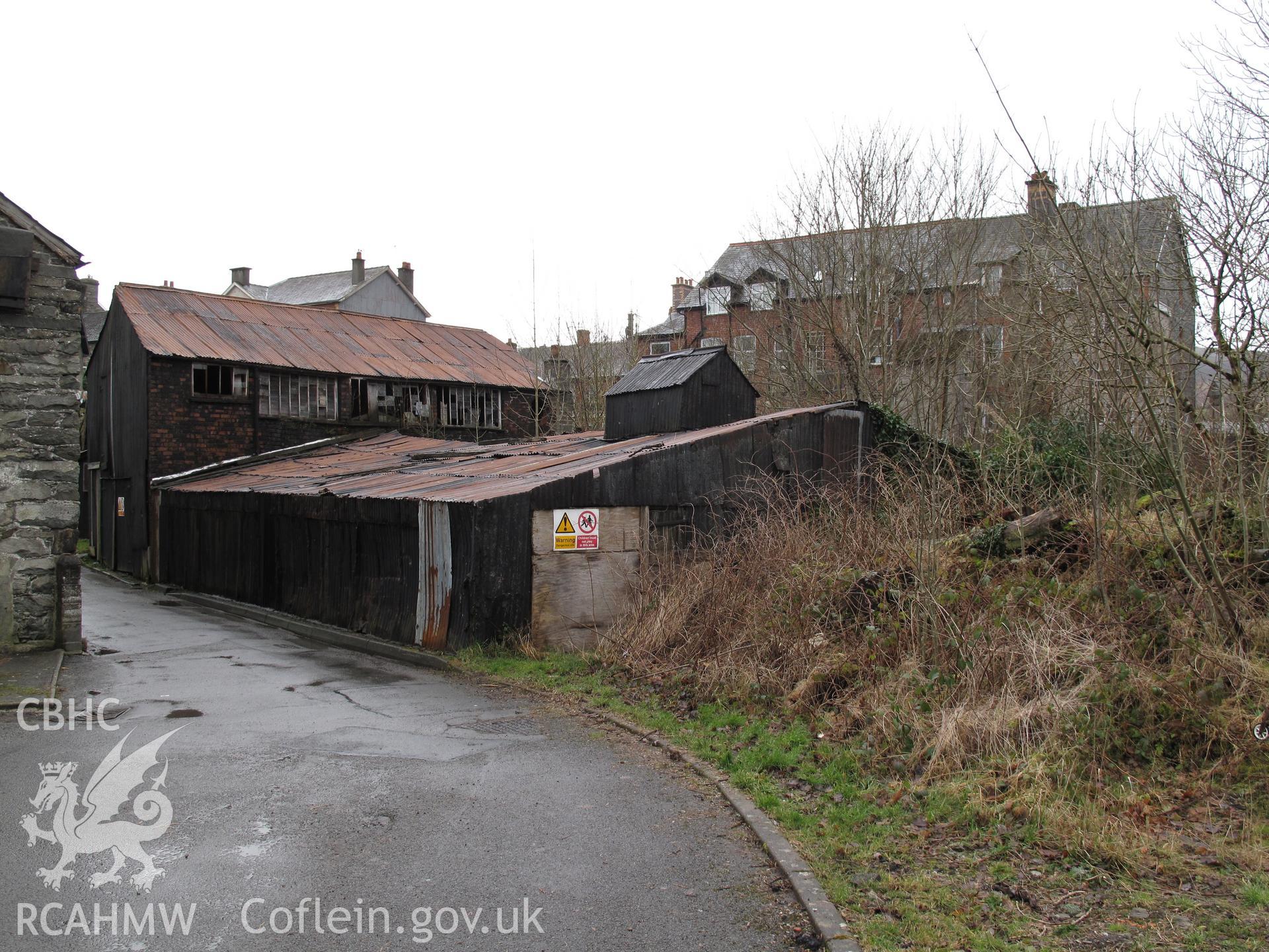 Sheds adjacent on the south to Castle Leather Works, Rhayader.