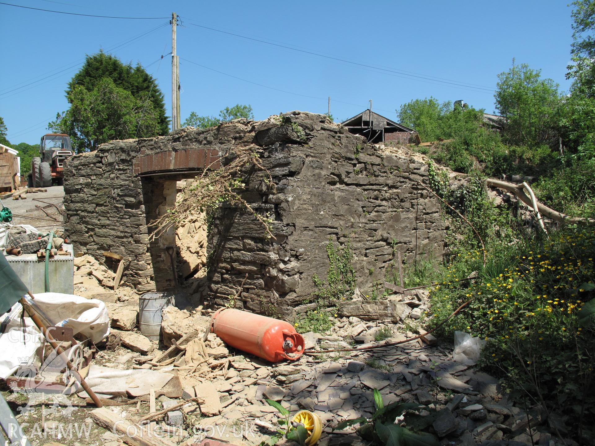 View of Felin Cwm, Rhydlewis, from the south.
