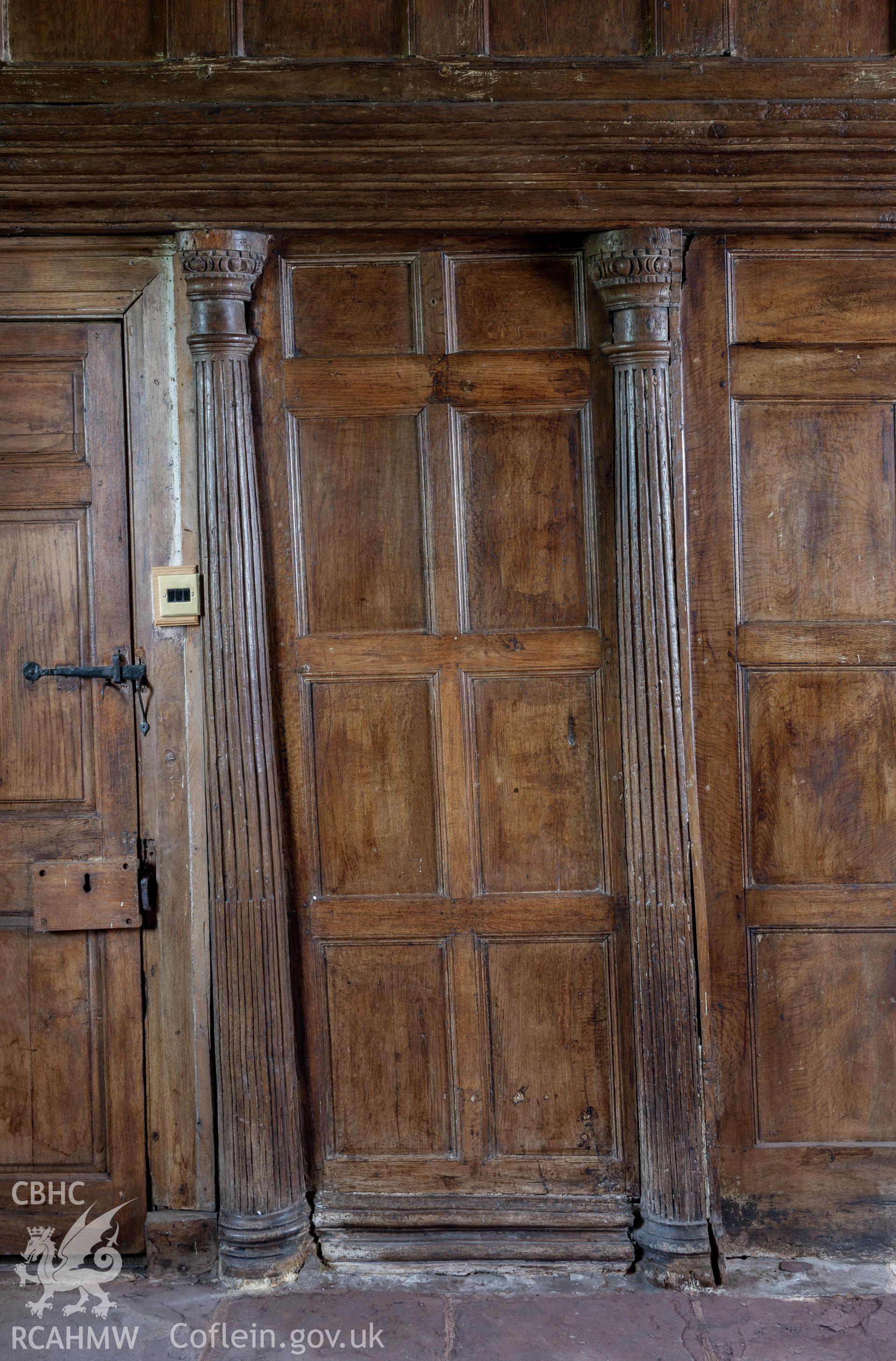 Detail of panelling in hall