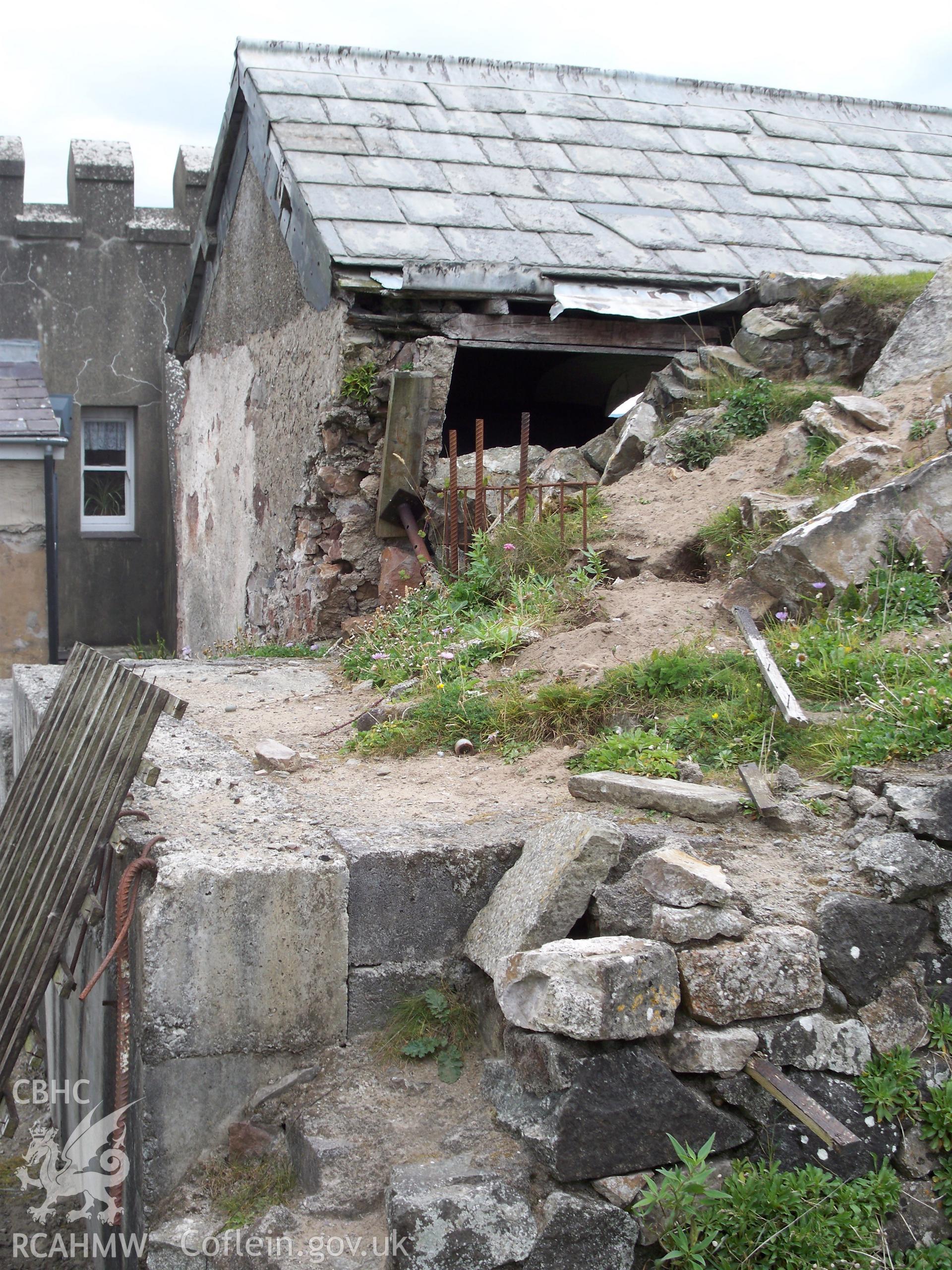 Demoltion of modern additions on west side of fort