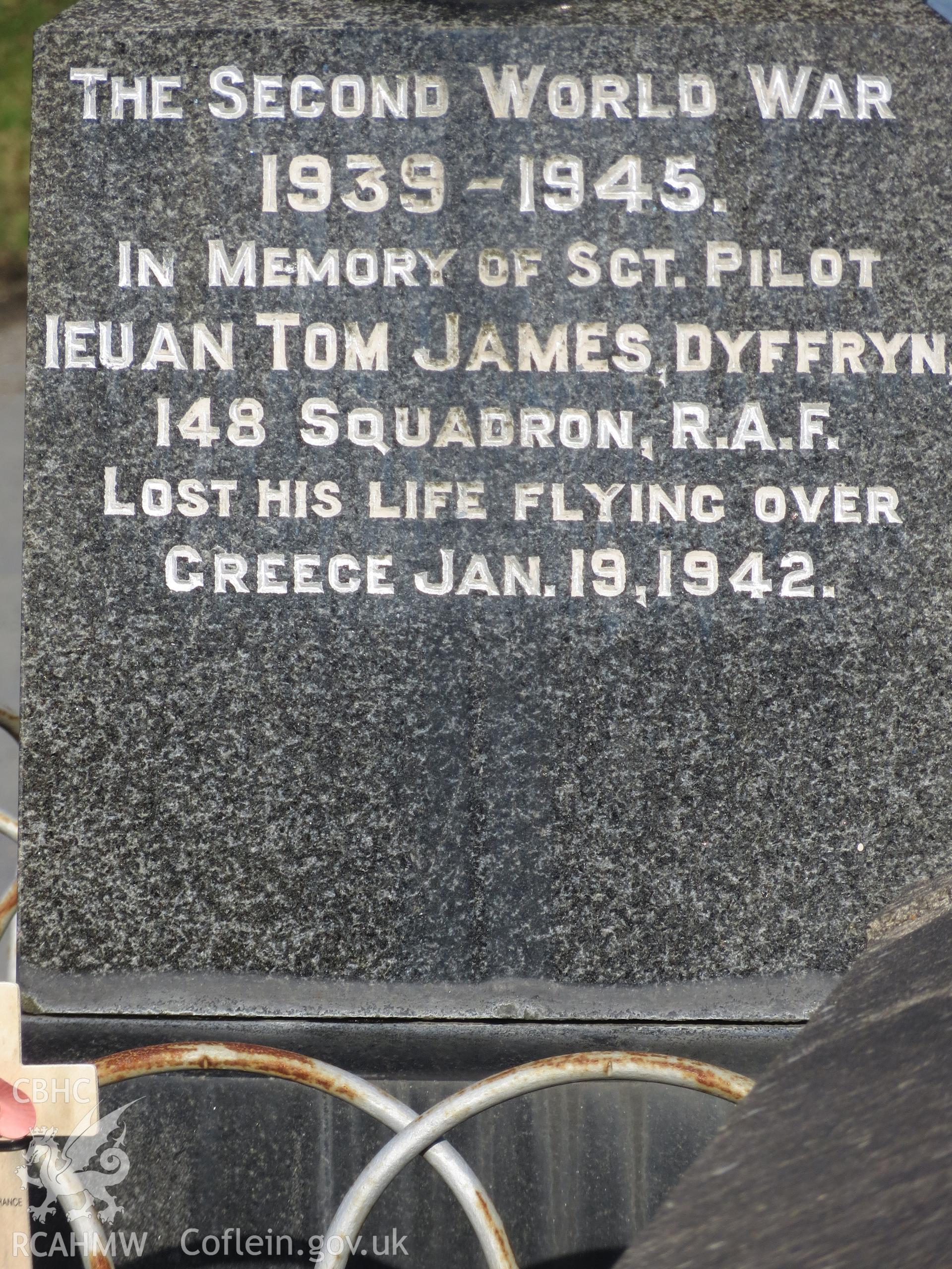 South-west face inscription.
