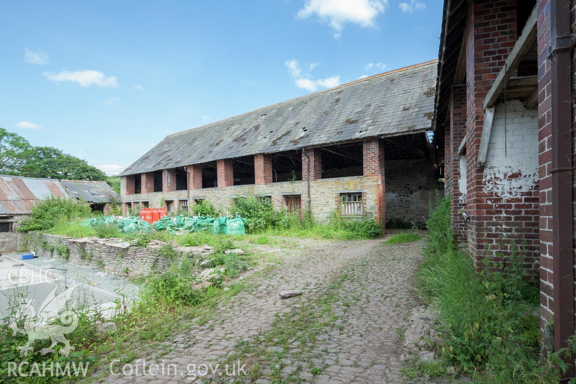 Southeast wing of farmyard from the northwest