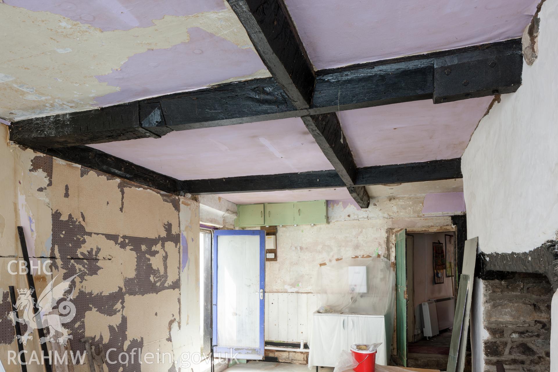 Interior groundfloor celing joists in original kitchen