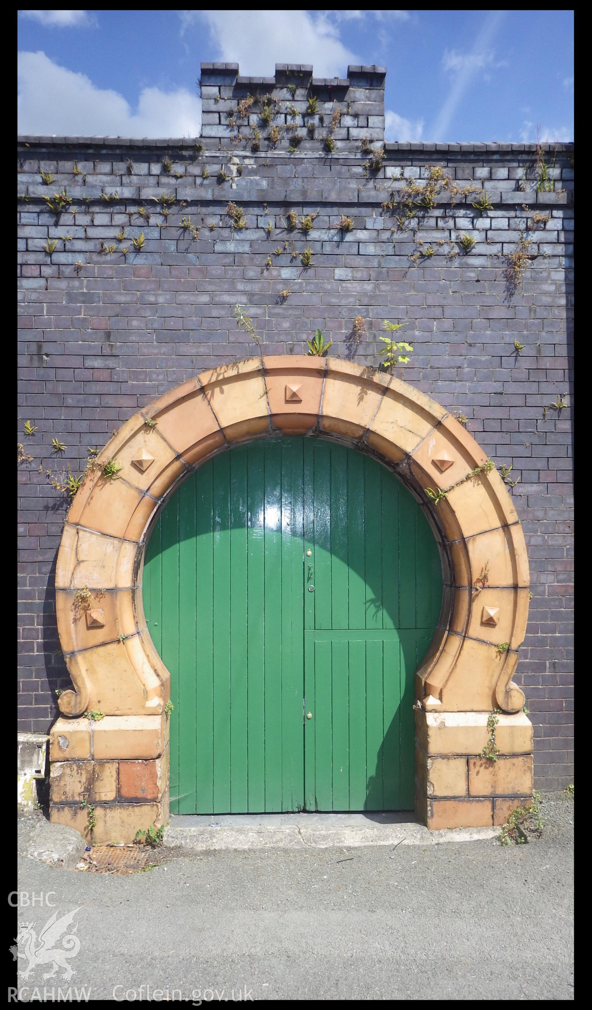 Decorative arched entrance of Smithy