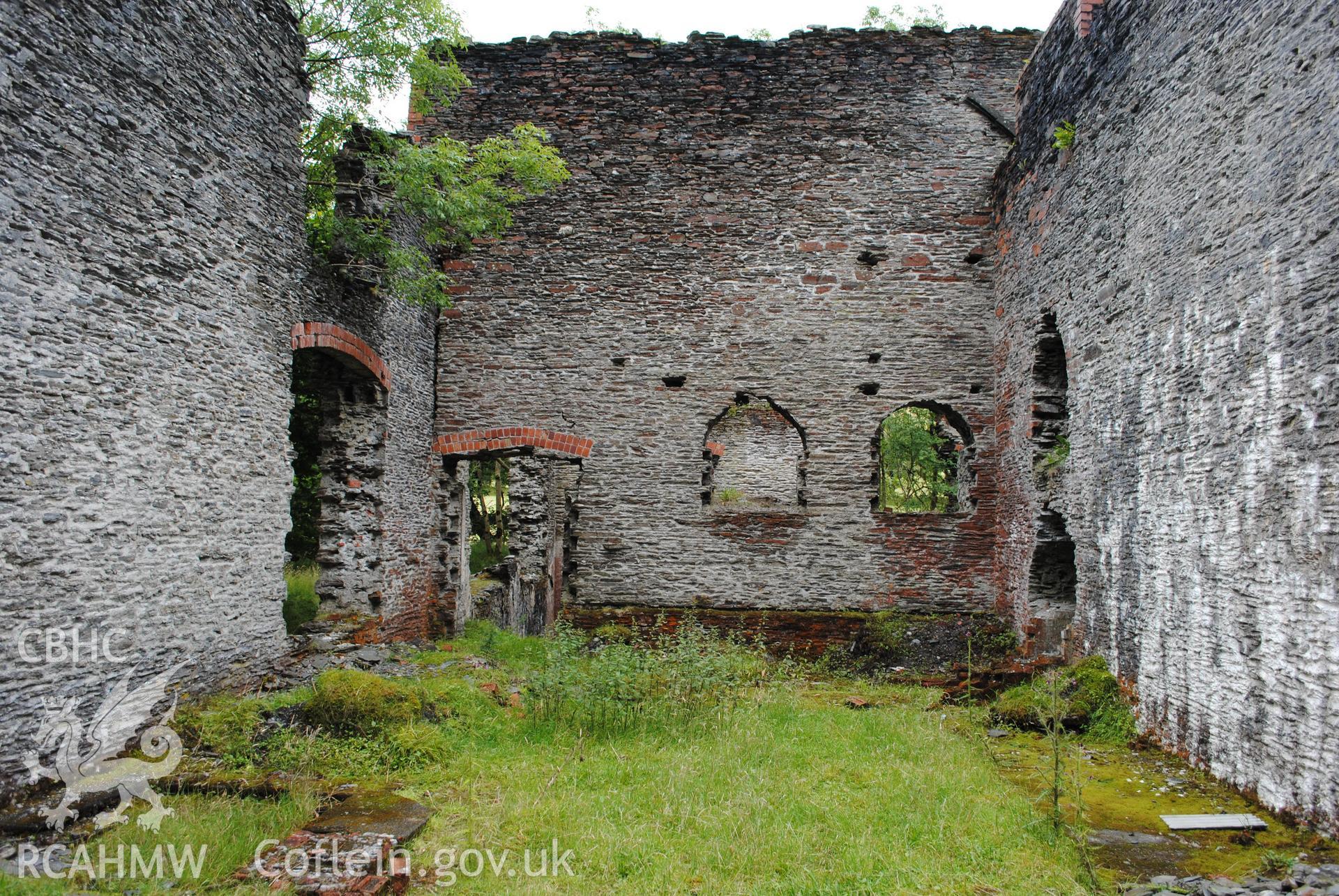 Interior of boiler room looking south.