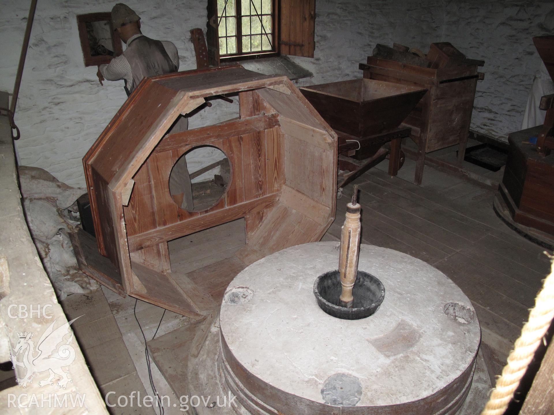 Stone floor of corn mill at Felin Isaf, Glan Conwy.