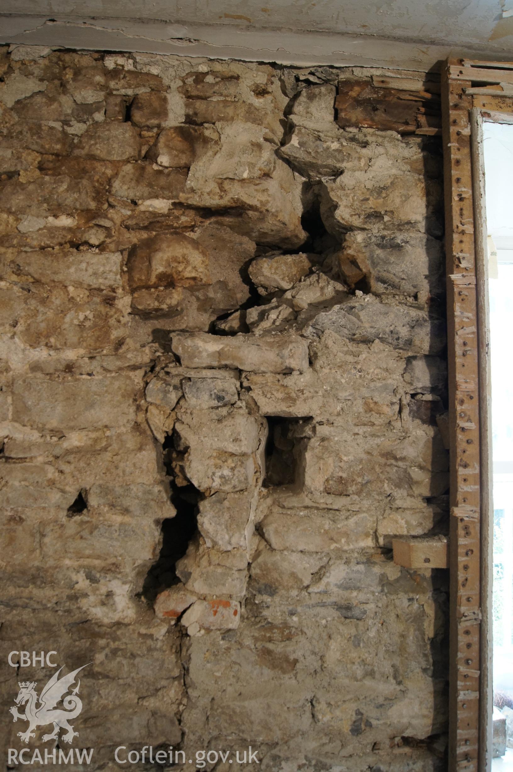 Earlier window splay at front parlour.