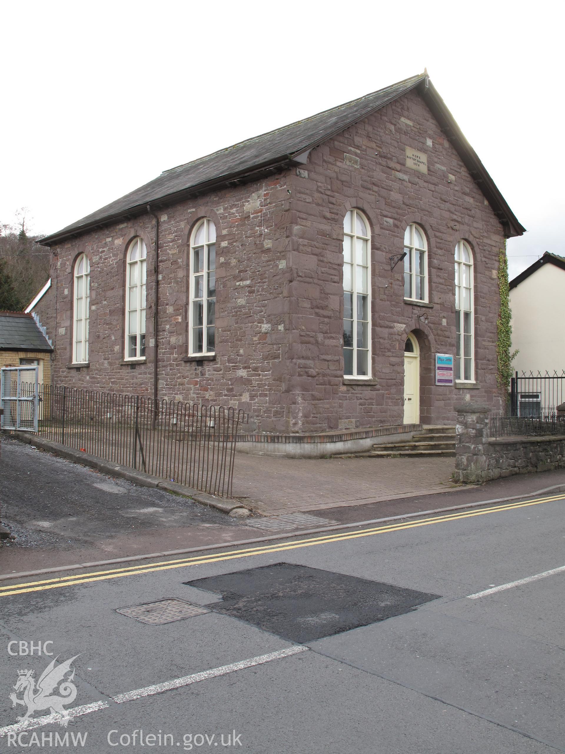 View from the northeast of Hope Baptist Chapel, Gliwern.