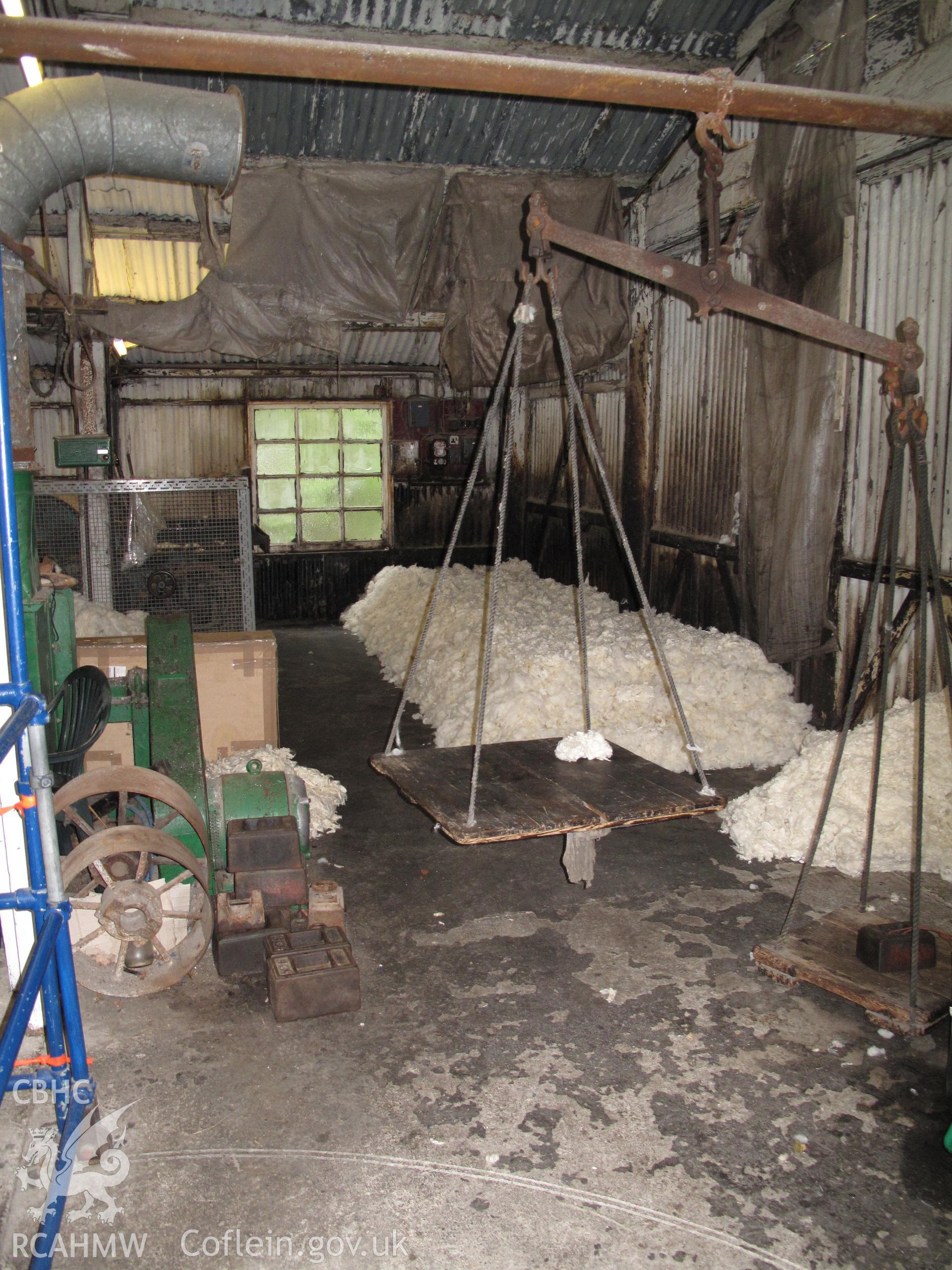 Wool sorting and blending at Trefriw Woollen Mills.