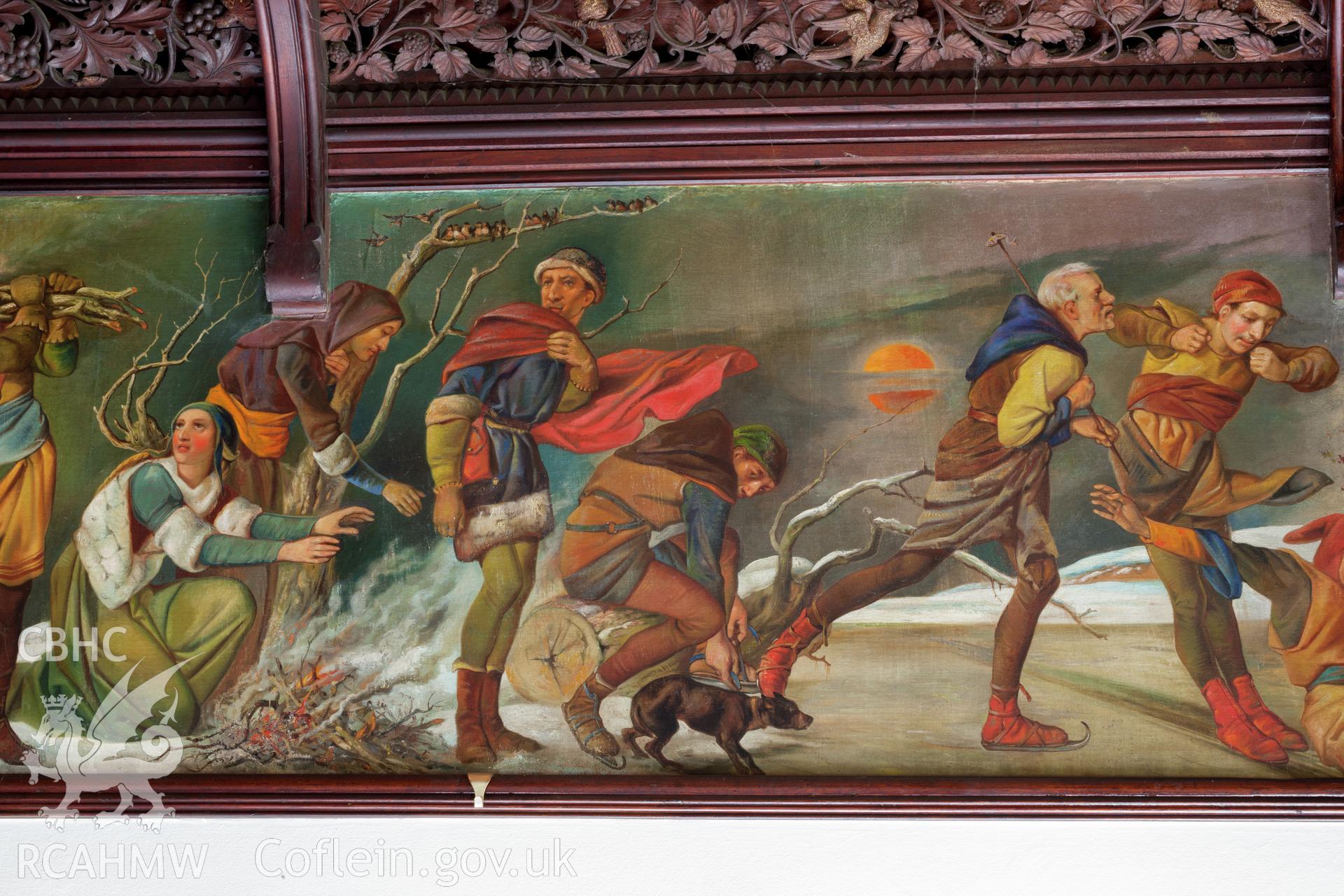 Painted frieze around James Harvey's room