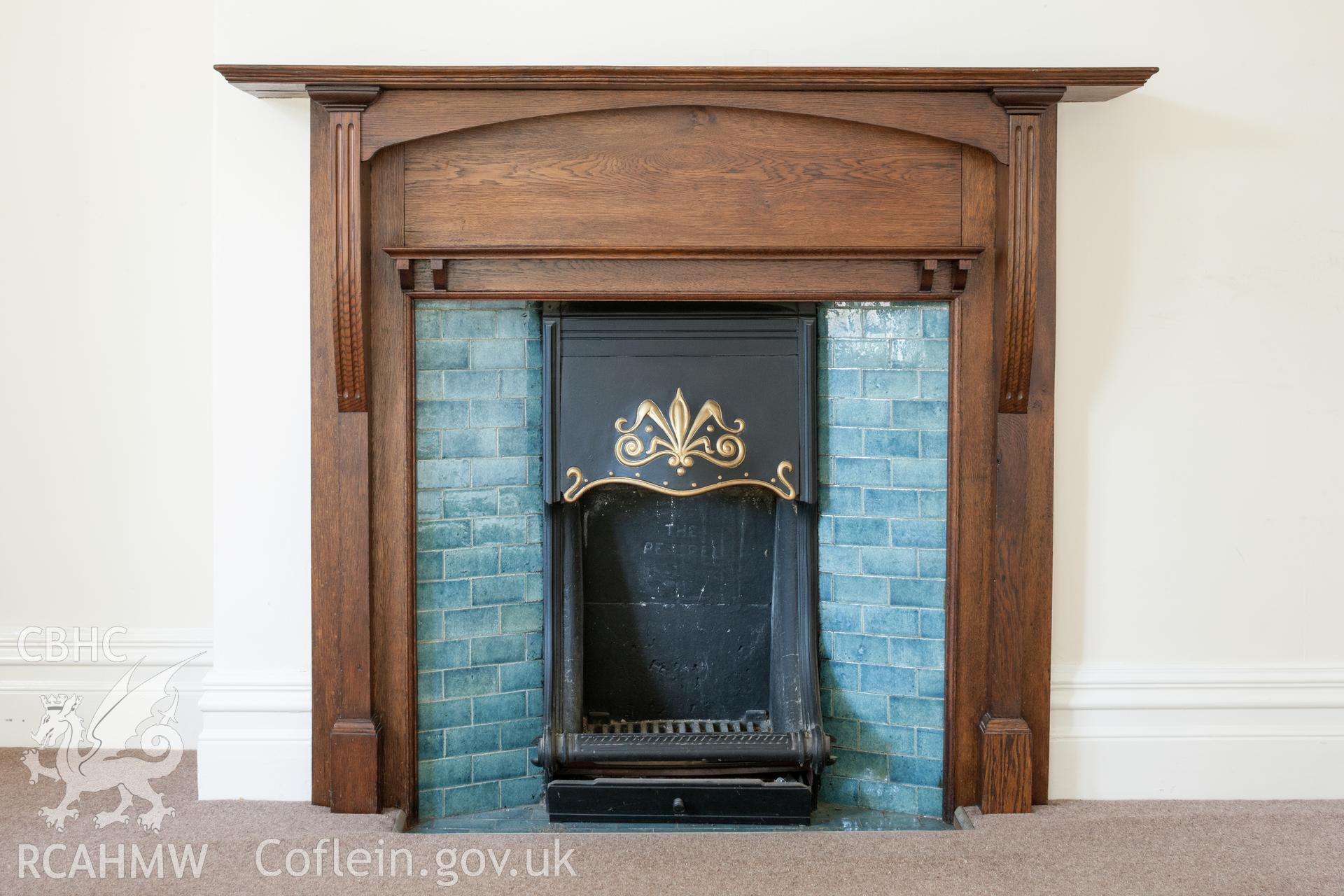First floor, fireplace