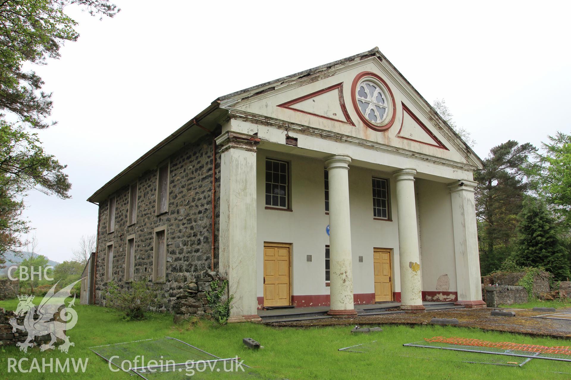 Exterior of Peniel chapel, Tremadog from the east