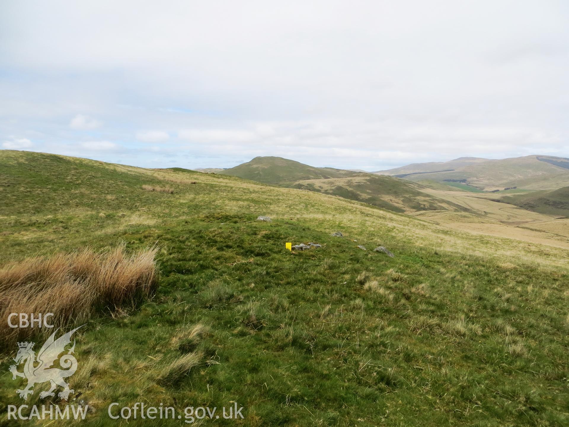 View from the south-west towards Disgwylfa Fawr; note-book scale.