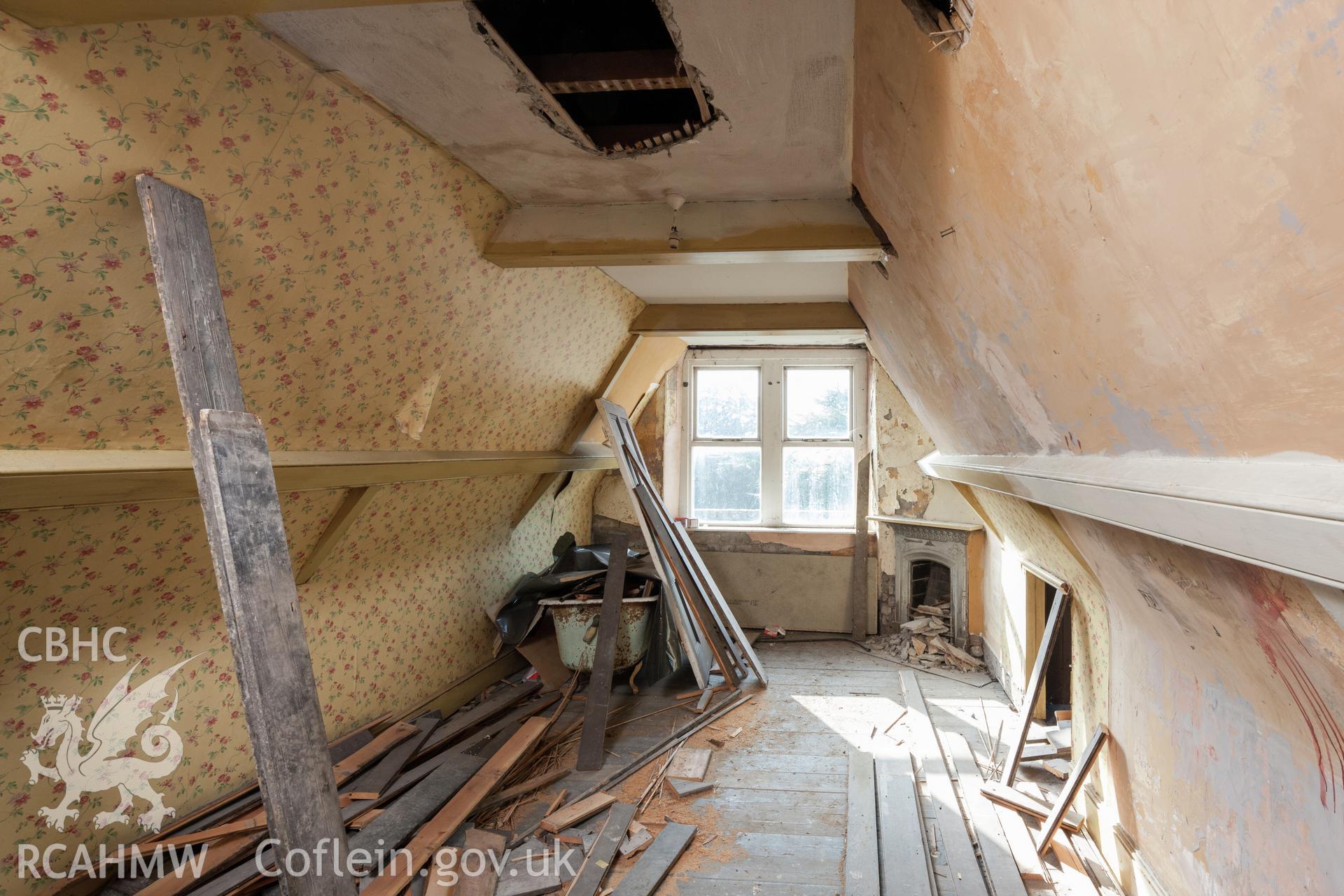 Interior, top floor, servants quarters