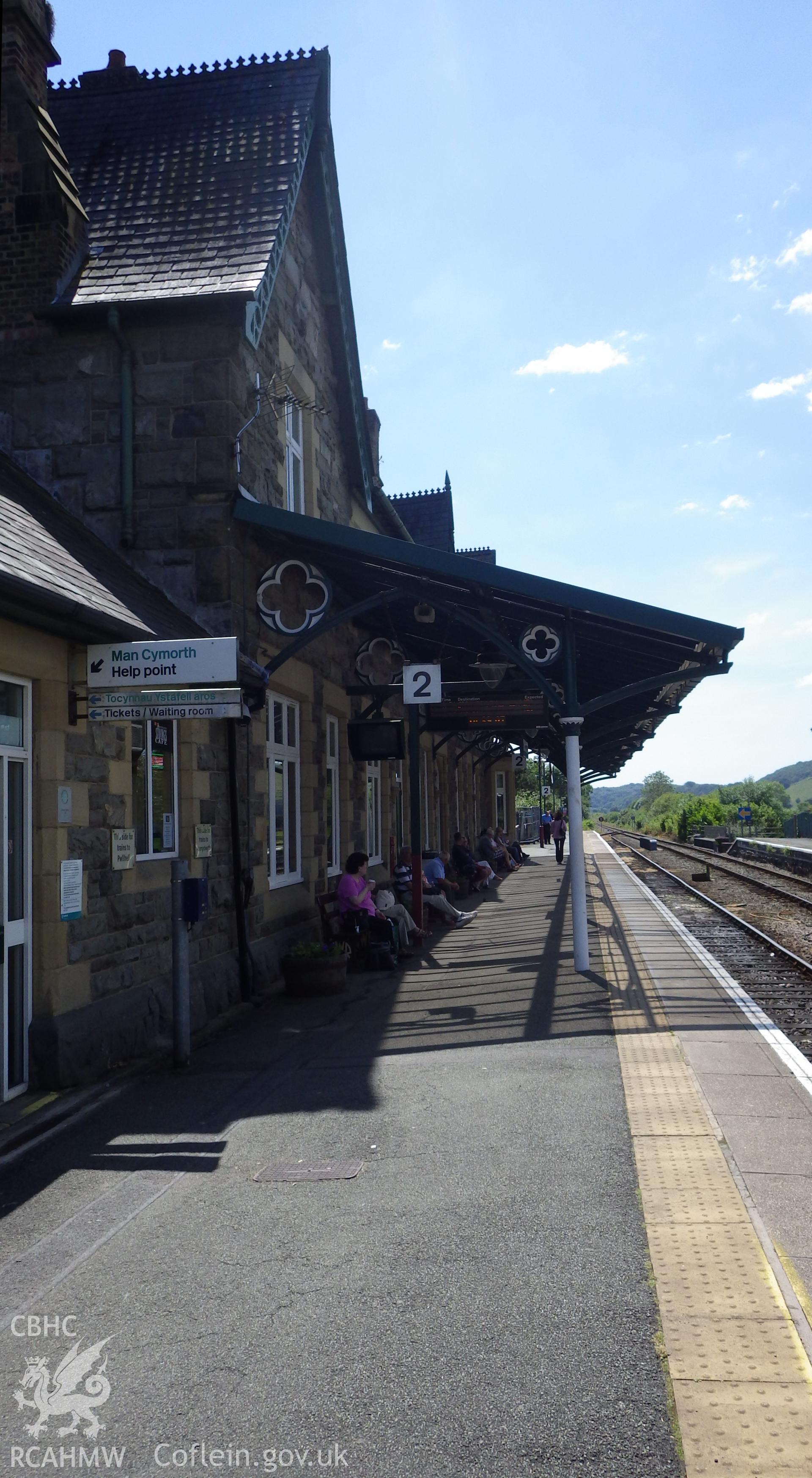 Platform 2 (to Aberystwyth and Pwllheli) from the east looking west