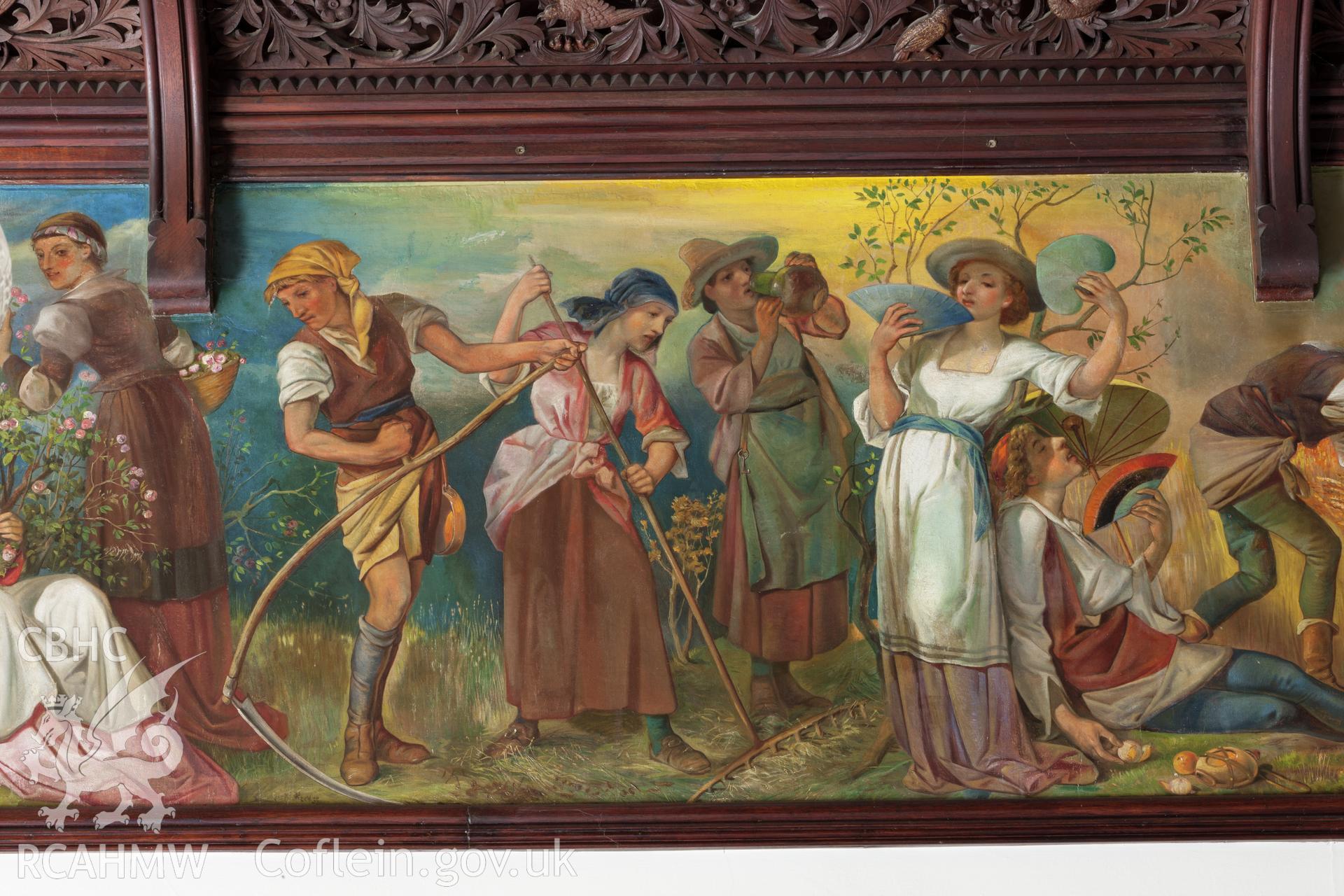Painted frieze around James Harvey's room
